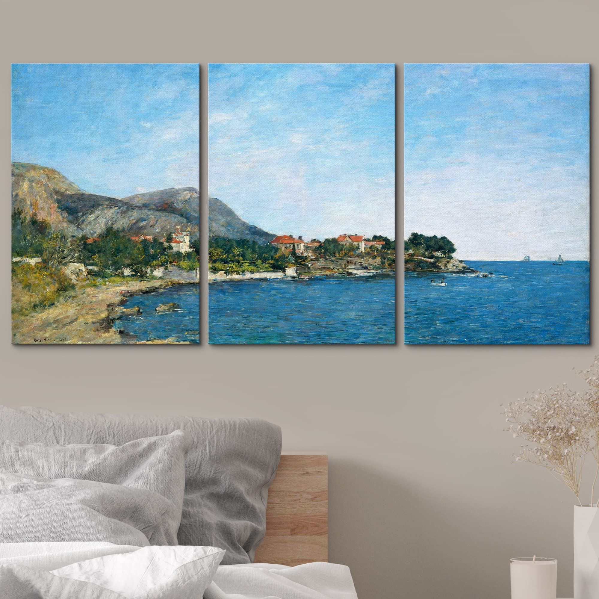 Wall26 Canvas Print Wall Art Set The Bay Of Fourmis By Eugene Boudin Cultural Historic Oil Painting Fine Art Reproduction Scenic