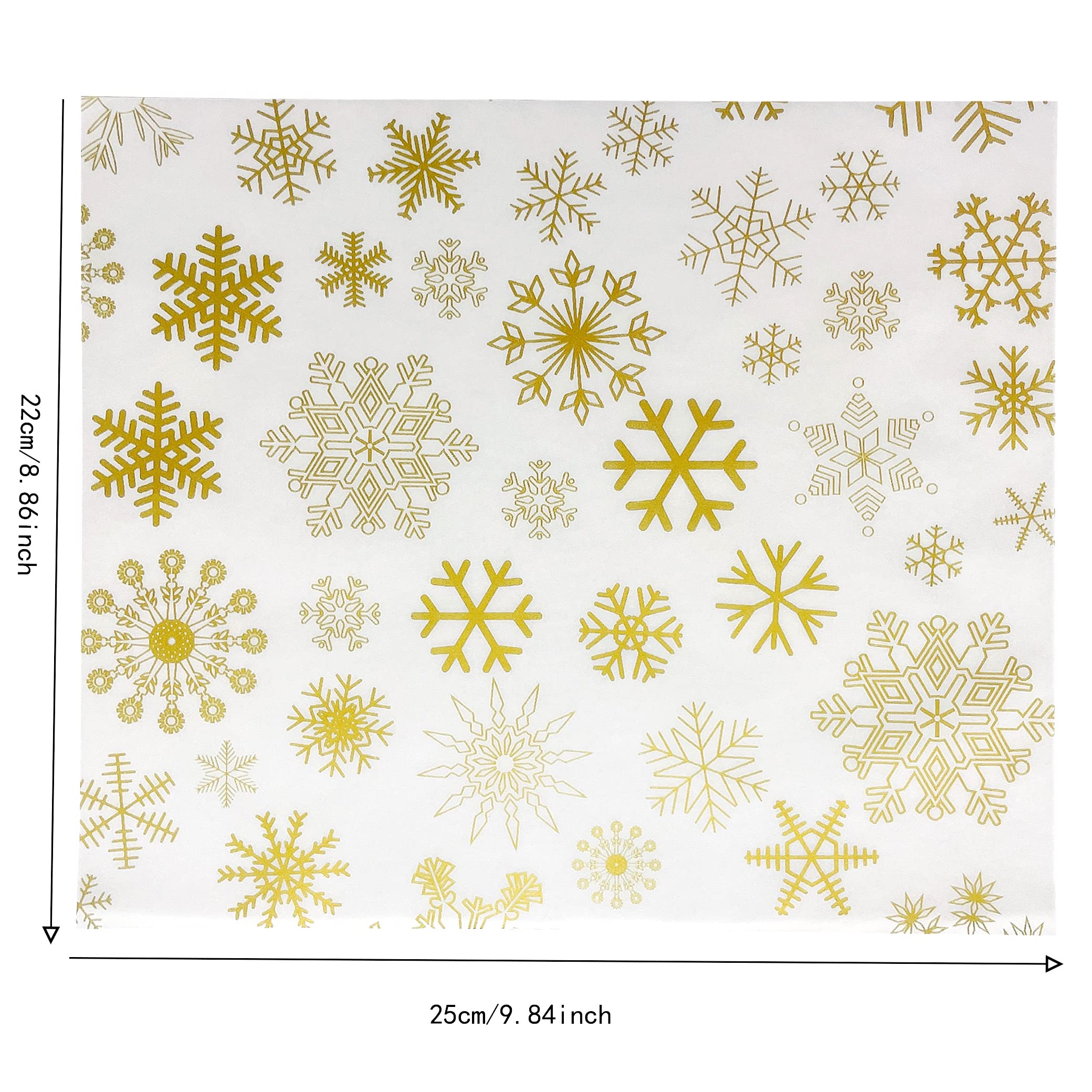 Suiwen Gold Snowflake Wax Paper Sheets Deli Wraps Tray&Basket Liner Deli Paper Wax Paper Baking Paper Colored Parchment Paper Gr