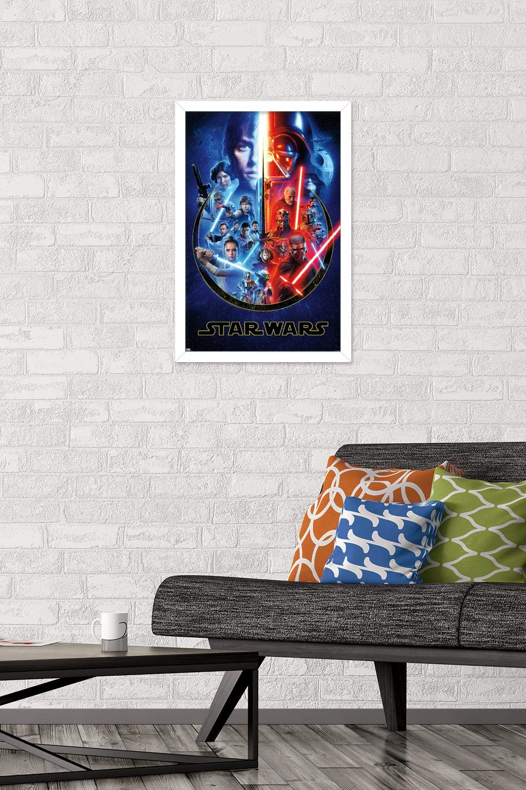 Trends International Star Wars - Skywalker Saga Wall Poster, 14.725'' X 22.375'', White Framed Version