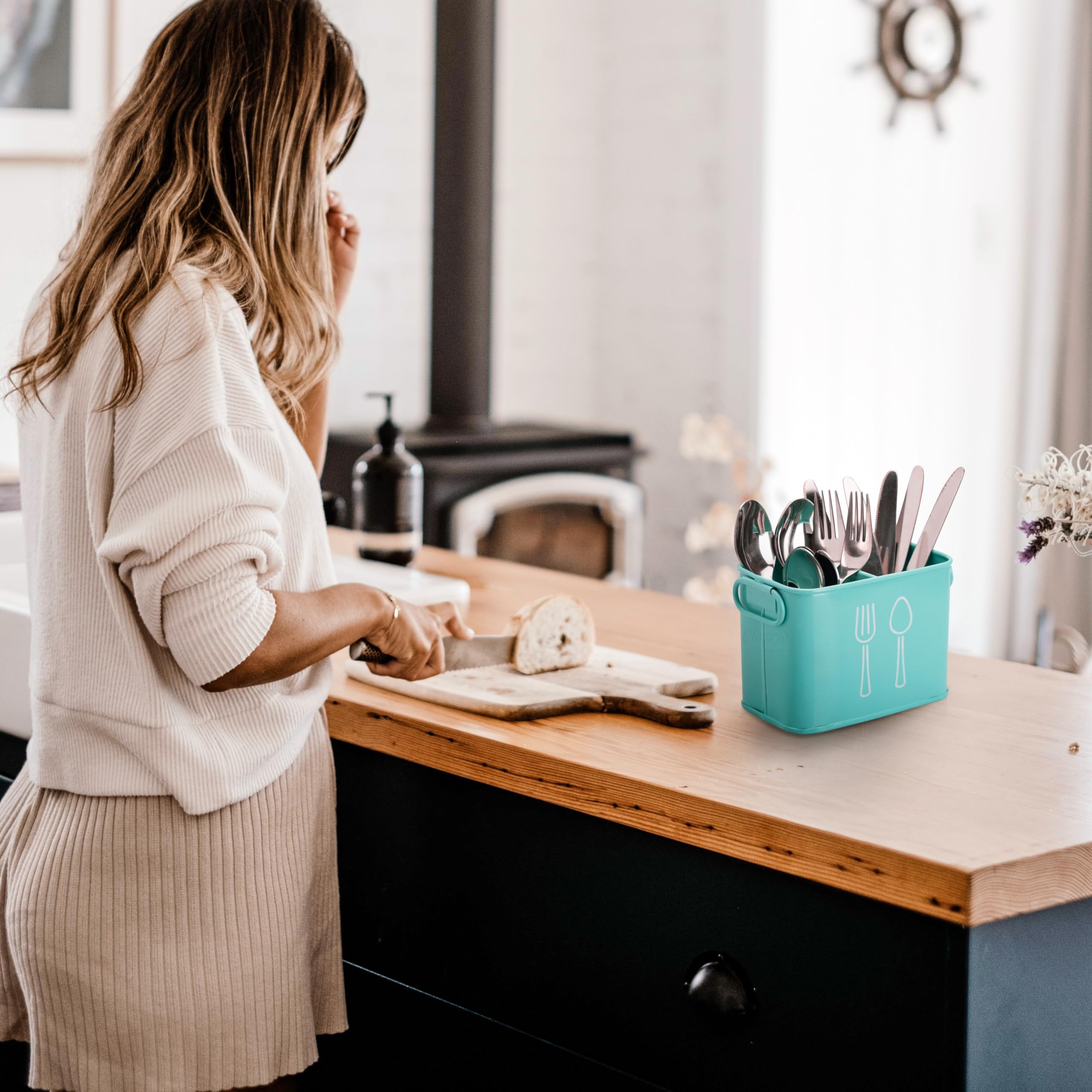 Classyo Cutlery Holder & Spoon Stand For Kitchen & Dining Table- Spoon Holder For Kitchen Shelves-Cutlery Holder For Kitchen, Me