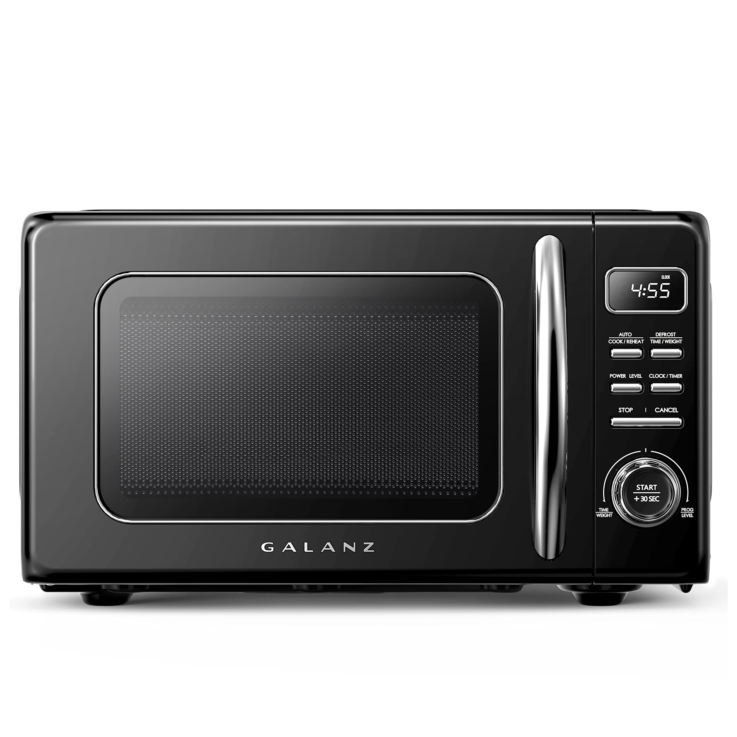 Galanz GLCMKZ07BKR07 Retro Countertop Microwave Oven with Auto Cook & Reheat, Defrost, Quick Start Functions, Easy Clean with Gl