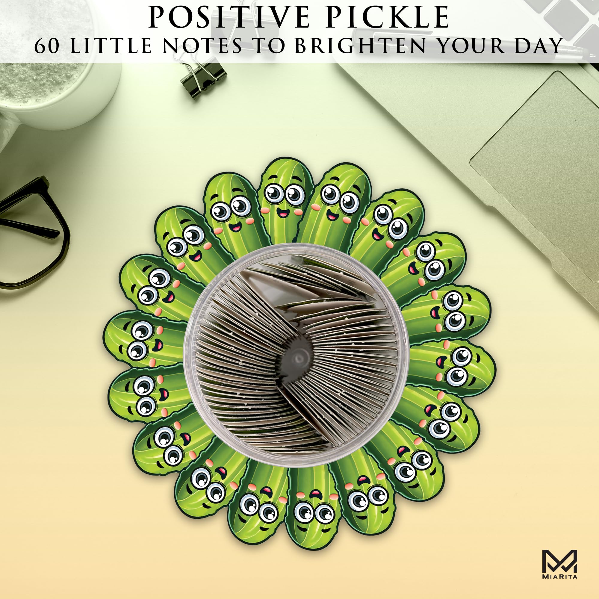 Emotional Supports Pickle Jar, 60 Affirmation Cards for Women, Positive Pickle Gifts, for Women, White Elephant Gifts, Teen Girl