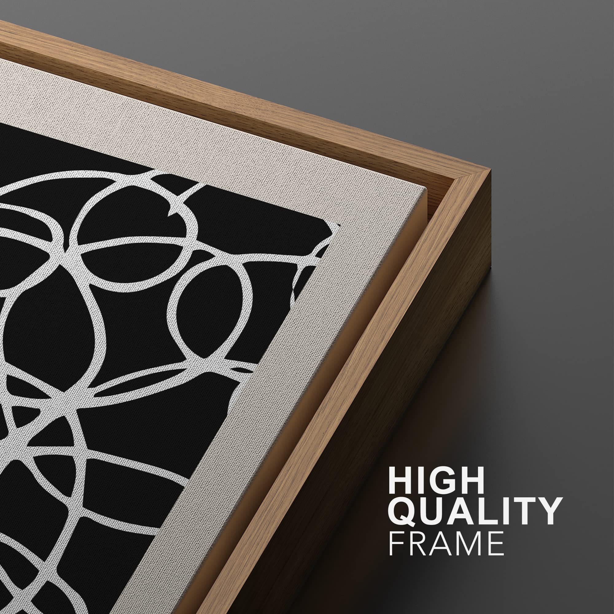 SIGNWIN Framed Canvas Print Wall Art Set Mid-Century Nordic Spiral Astronomy Sun Collage Abstract Shapes Illustrations Minimal Decorative Bohemian for Living Room  Bedroom  Office - 16''x24''x2 Natural