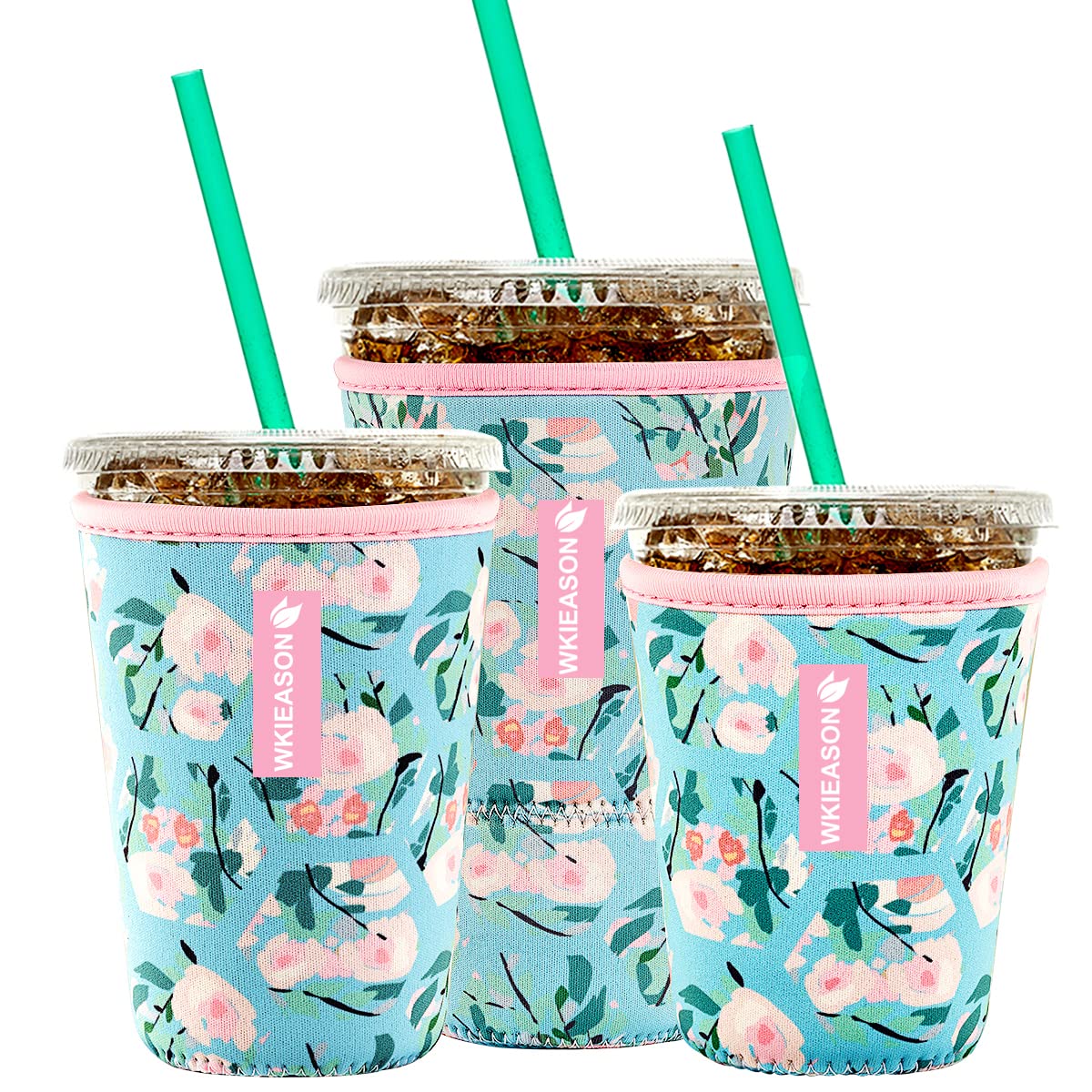 Reusable Iced Coffee Insulator Sleeve For Cold Beverages And Neoprene Cold Coffee Cup Sleeves Cooler Cover 16-32Oz For Coffee Cu