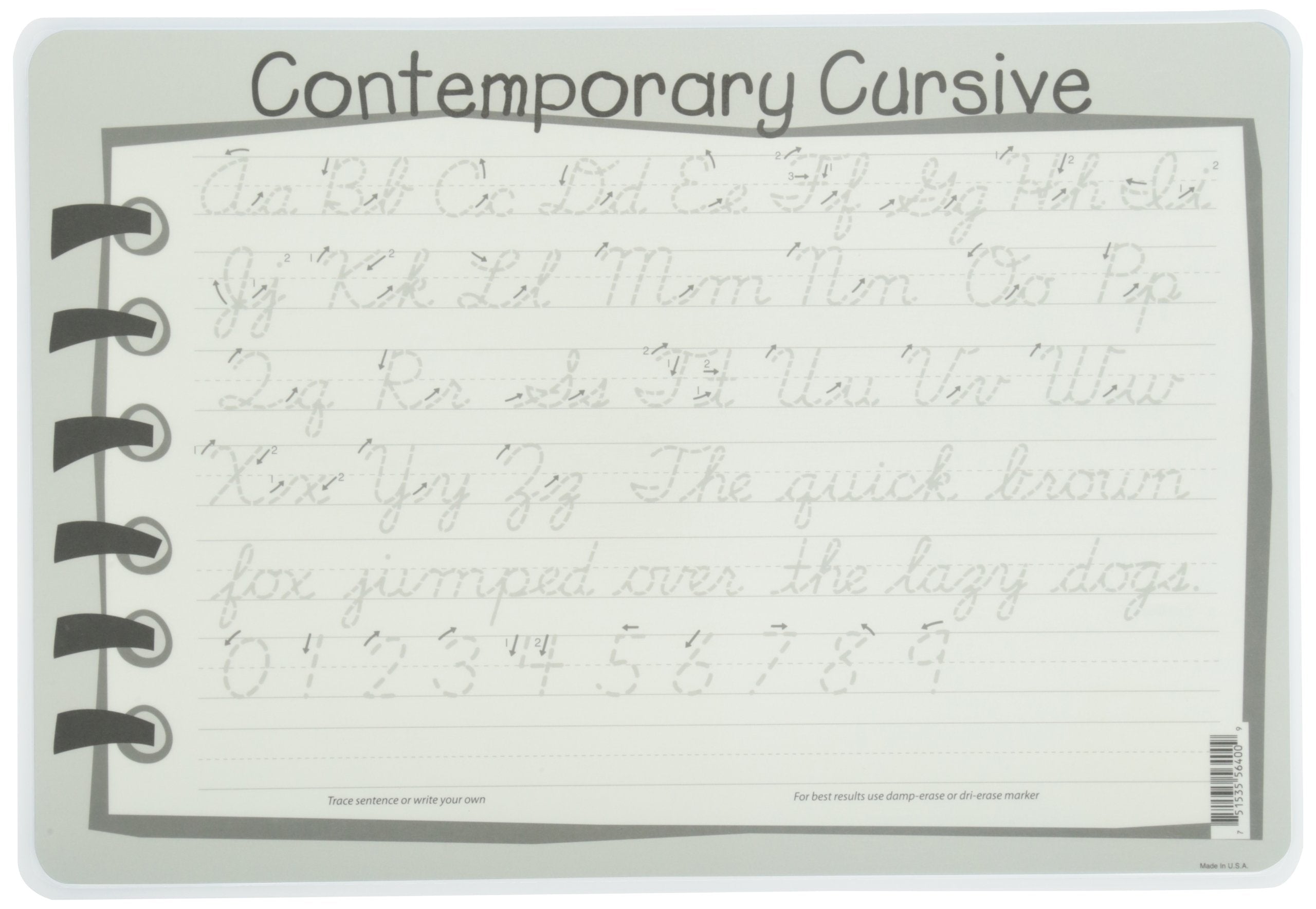 Painless Learning Contemporary Cursive Placemat Large