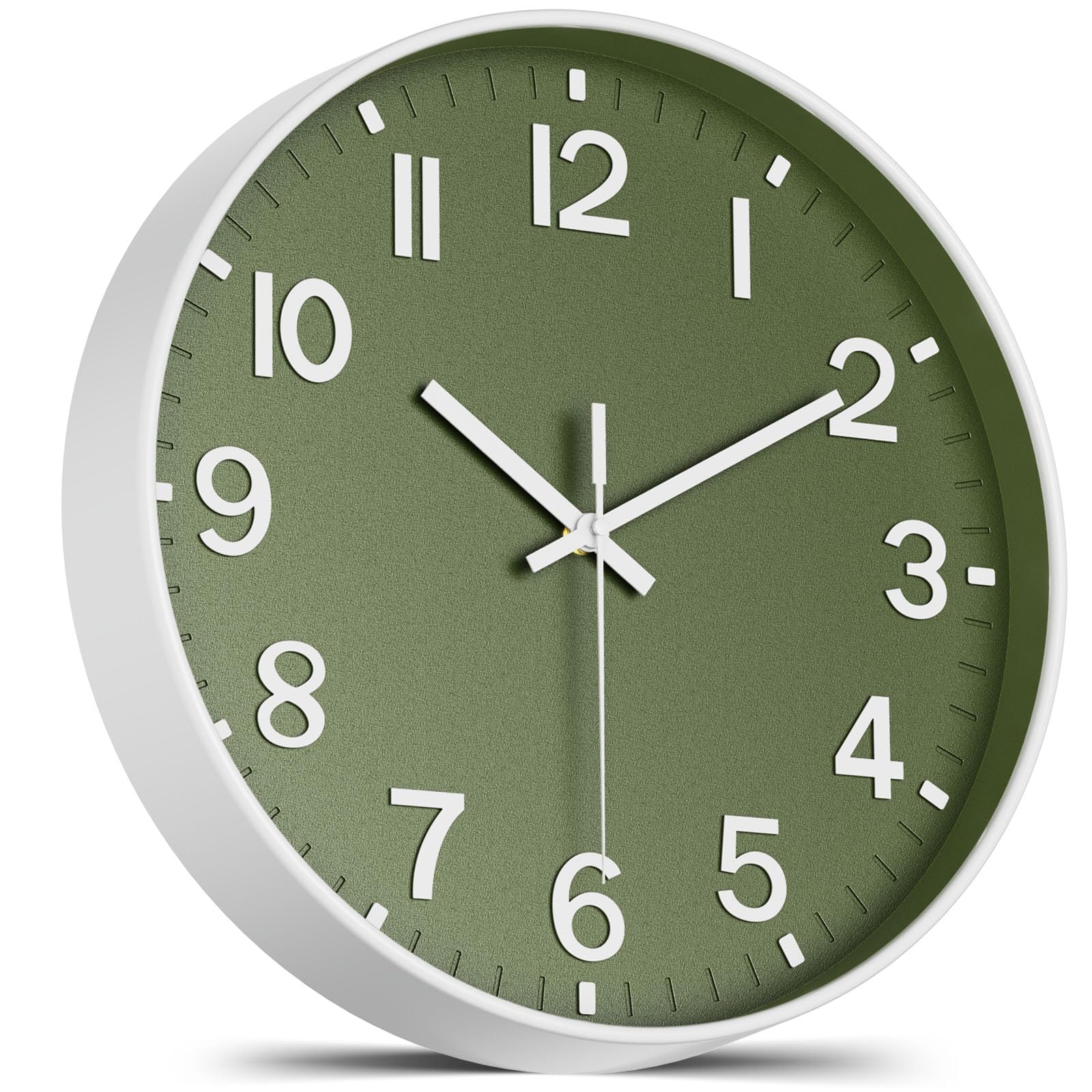 Lanktoo Wall Clock, Battery Operated, Modern Minimalist Design For Living Room, Office, Kitchen, Bedroom, And Bathroom - Quiet, 