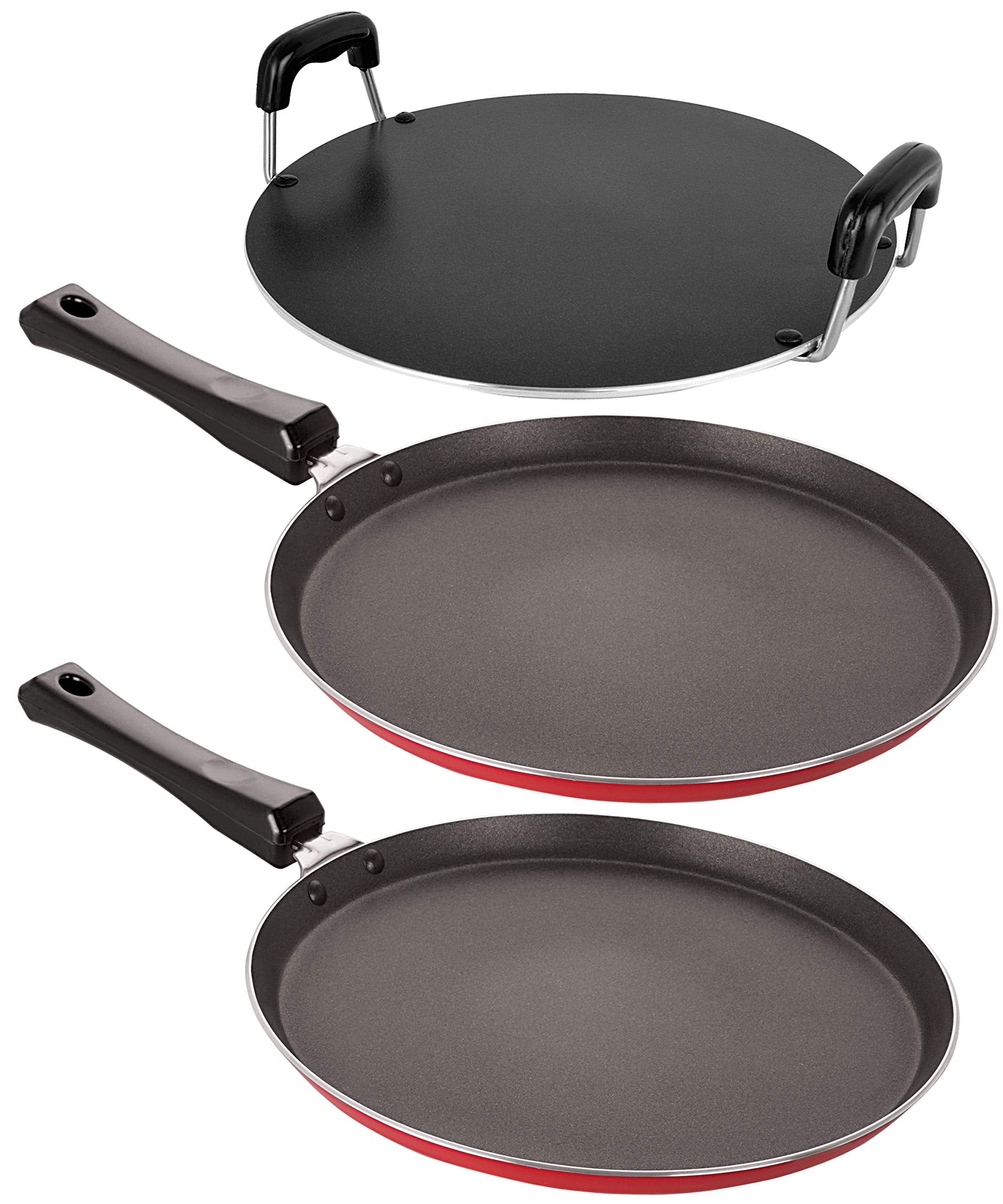 Nirlon NonStick Pfoa Free 3 Piece Gas Compatible Cookware Essential Gift Item Set With Supreme Quality