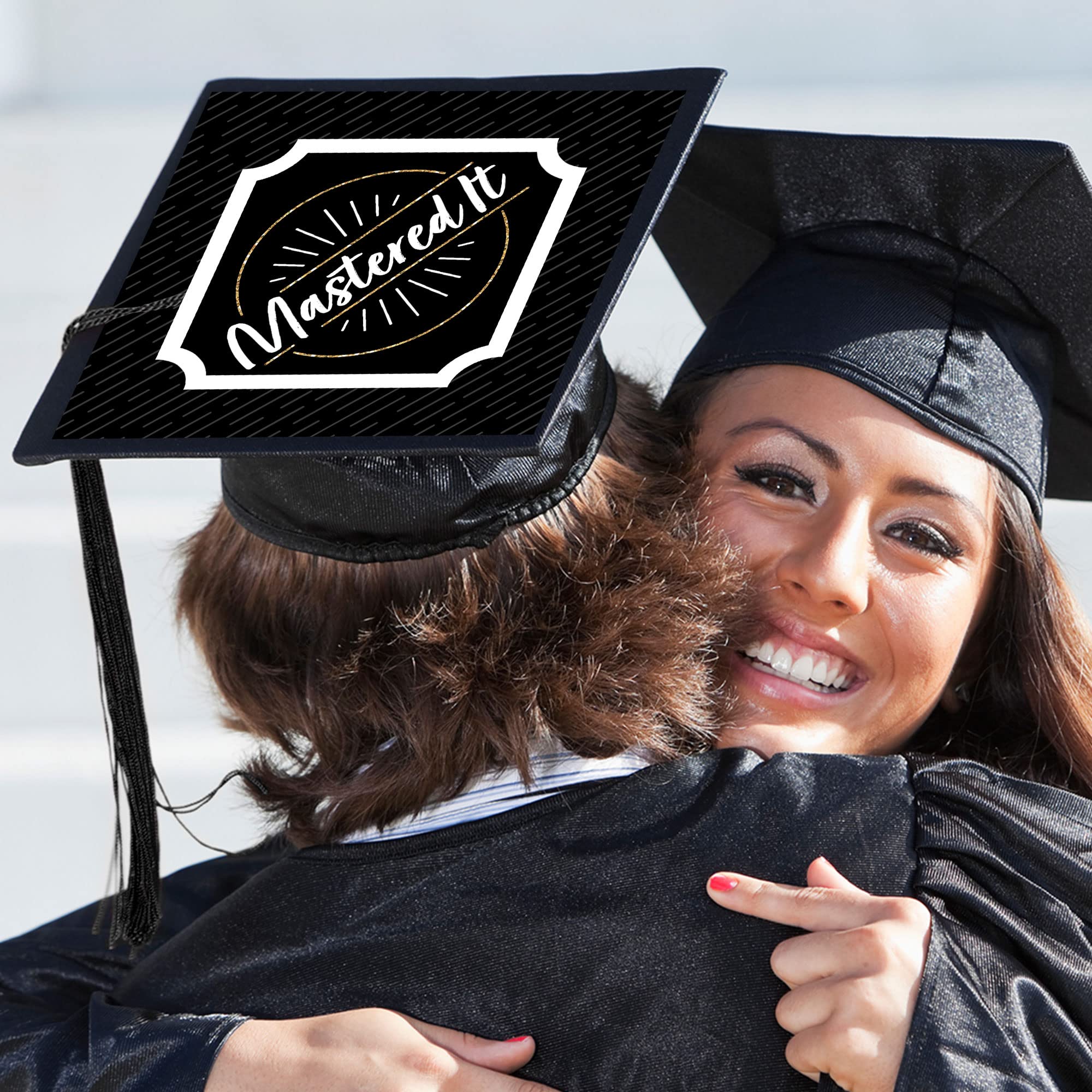 Big Dot Of Happiness Mastered It - Master'S Degree Graduation Cap Decorations Kit - Grad Cap Cover