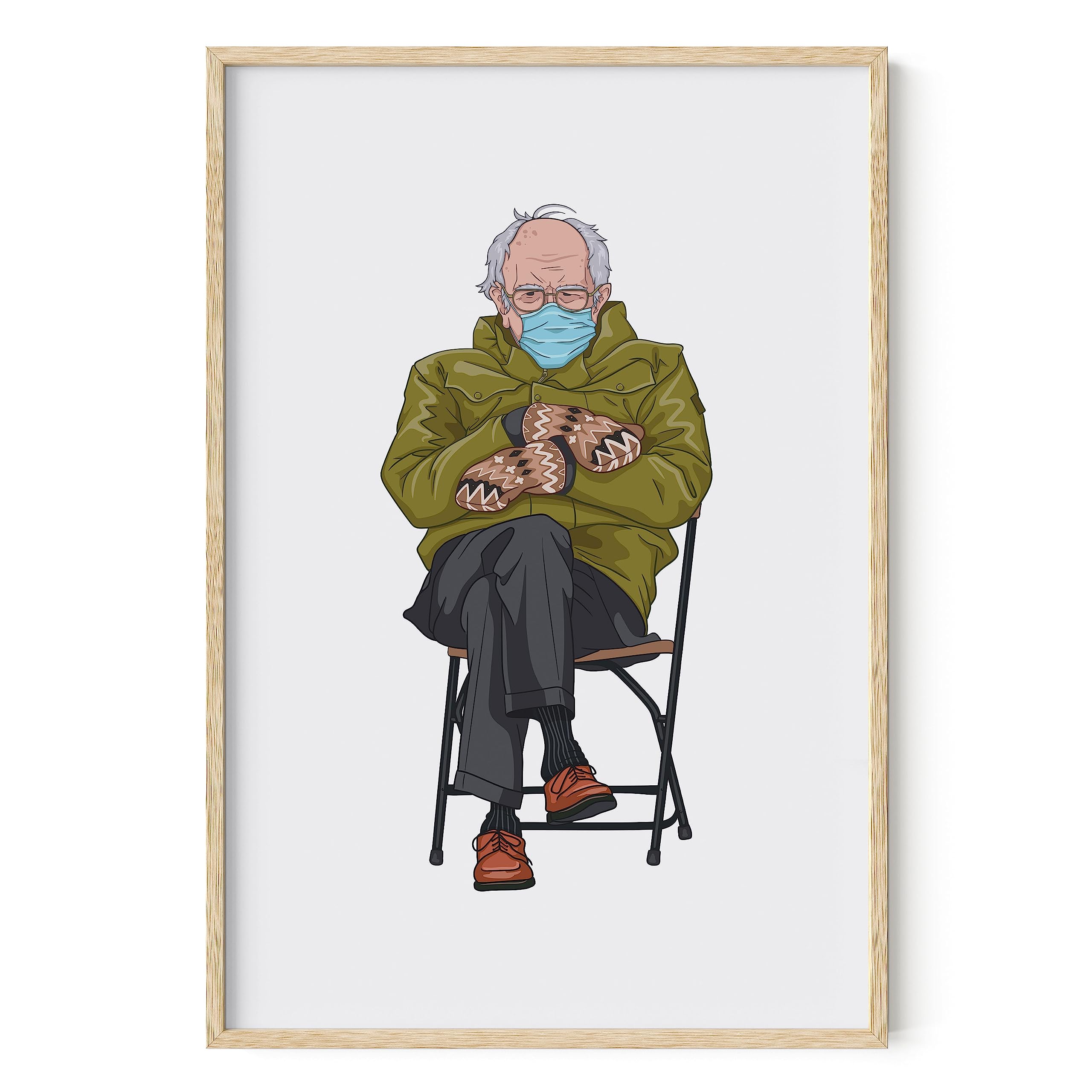 Haus And Hues Bernie Sanders Meme - Bernie Sanders Poster, Meme Posters, Meme Wall Art, Political Posters Bernie Sanders Mittens