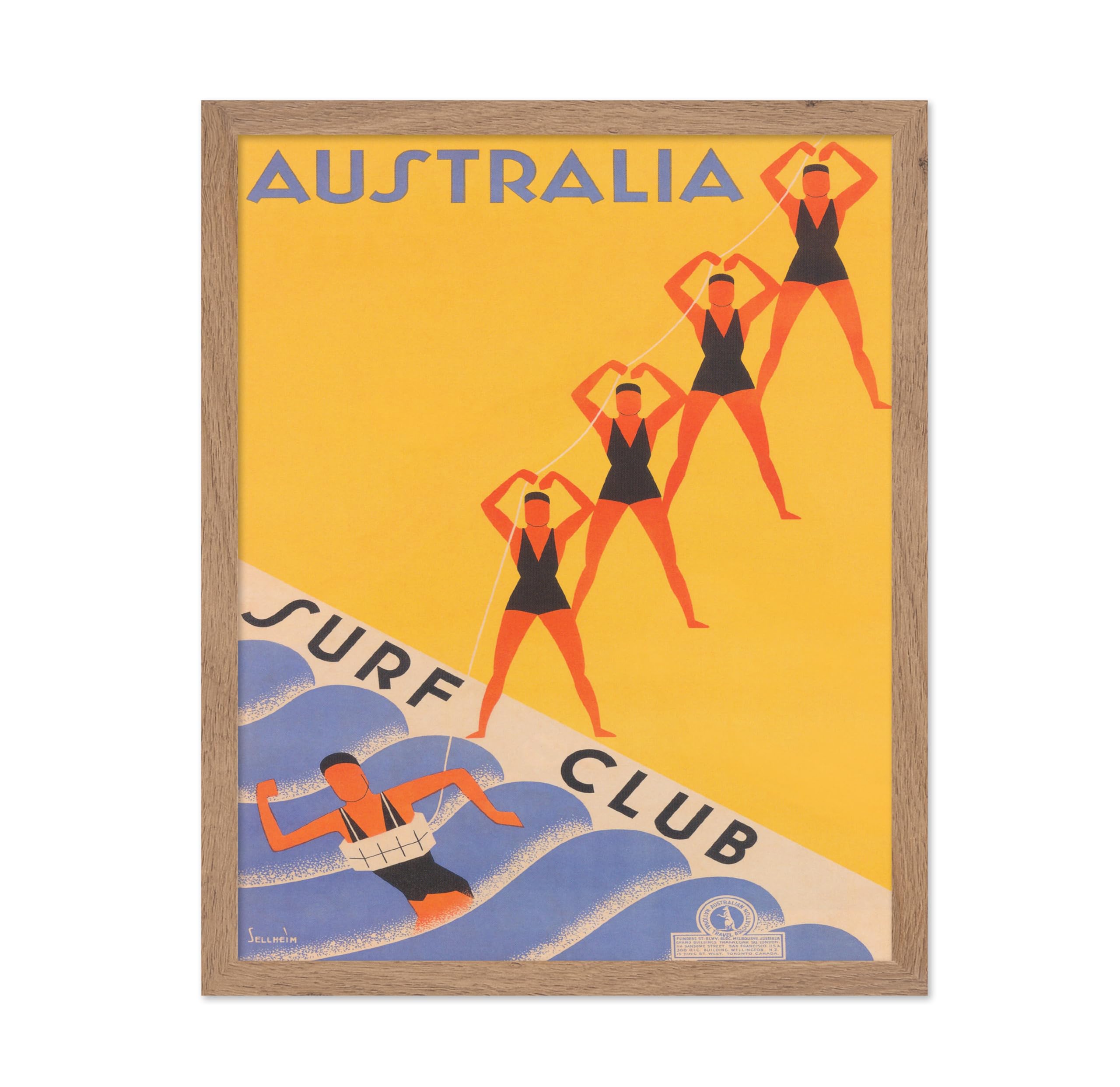 Poster Master Australia Wall Art - Vintage Wall Art - Australia Travel Print - Great Wall Decor Gift for Home, Office, Living Ro