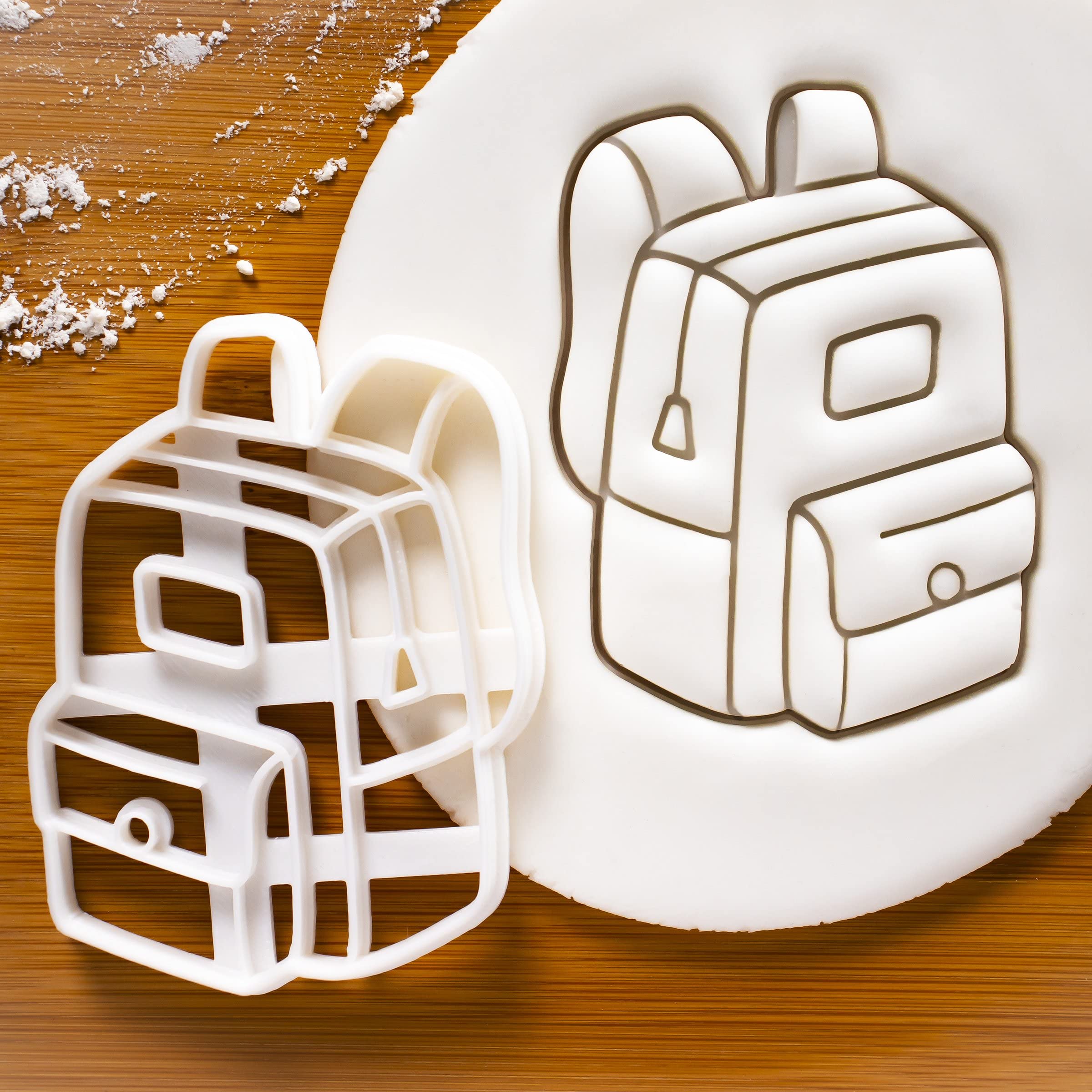 Set Of 3 Back To School Themed Cookie Cutters (Designs: Backpack, Book, Pencil), 3 Pieces - Bakerlogy