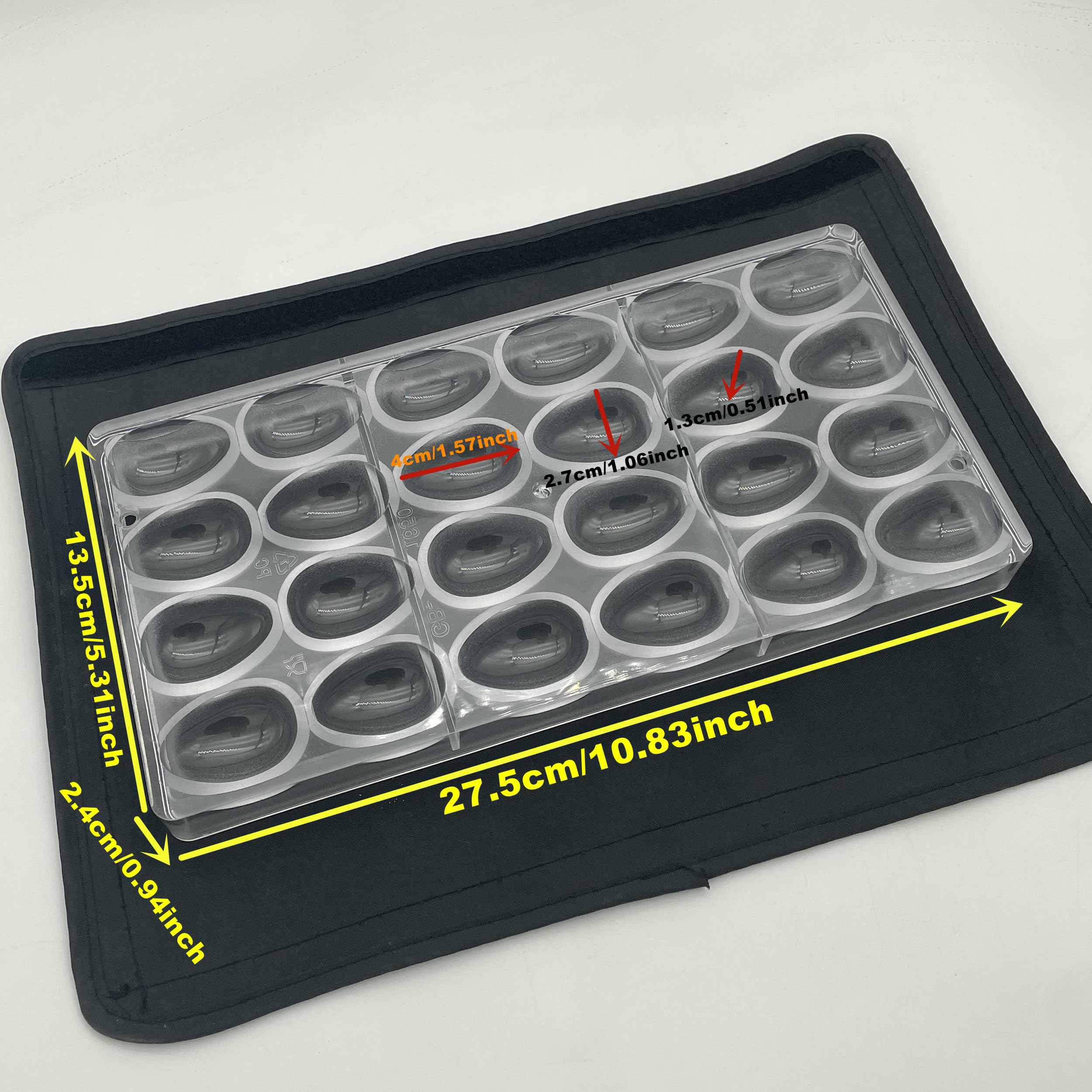 Polycarbonate Egg Chocolate Molds 24-Forms Diy Egg Mould (Mini 1.6Inch)