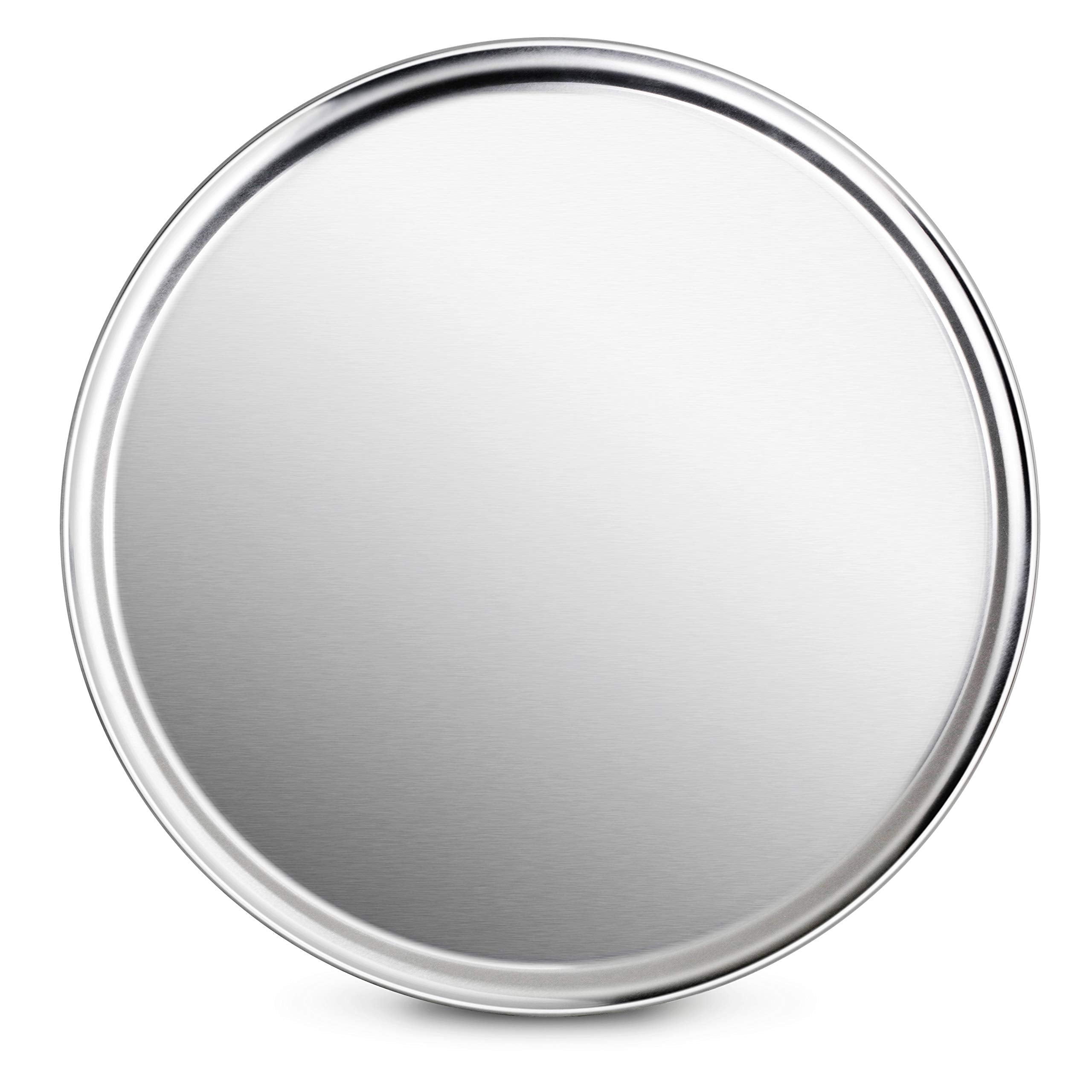 New Star Foodservice 50912 Pizza Pan/Tray, Wide Rim, Aluminum, 18 Inch, Pack of 6