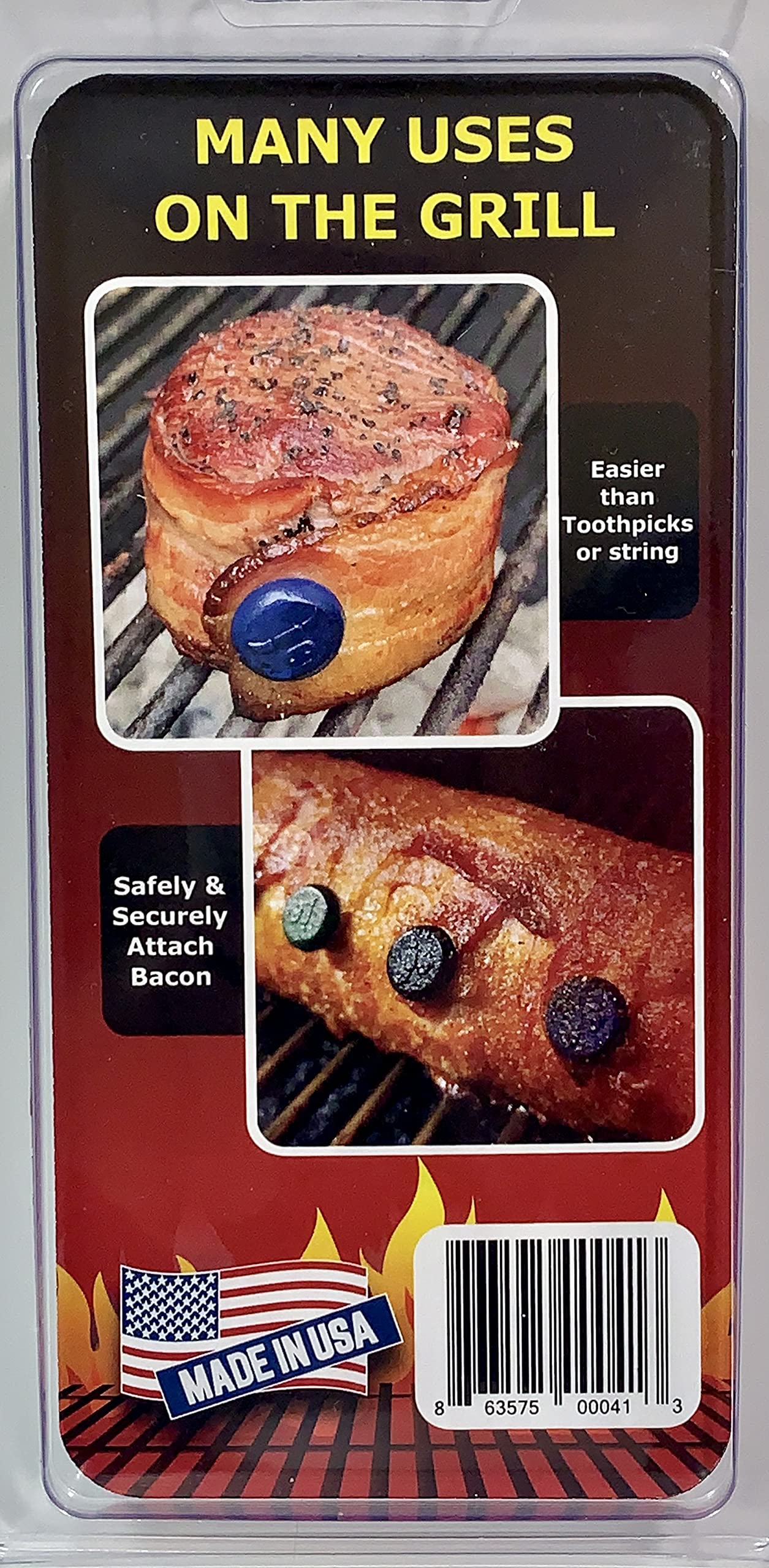 Grill Pinz - Essential Grilling Accessory - Attach And Combine Food While Cooking (Better Than Grill Skewers) - Perfect For Atta