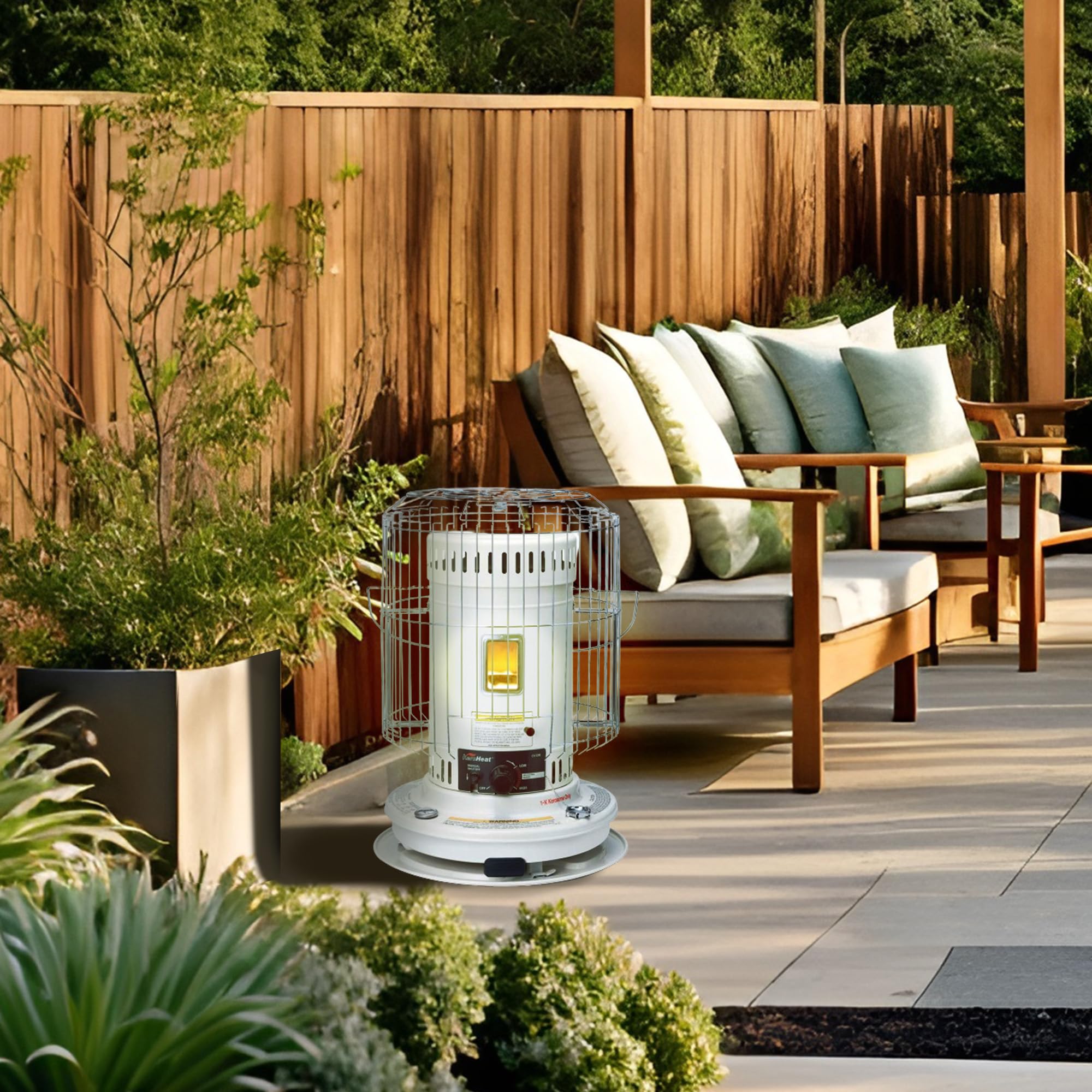 Sengoku Heatmate Hmc-23K Portable Indoor/Outdoor Kerosene Heater For 1000 Sq.Ft., 23,500 Btu, Auto Safety Shut Off, Tip-Over Swi