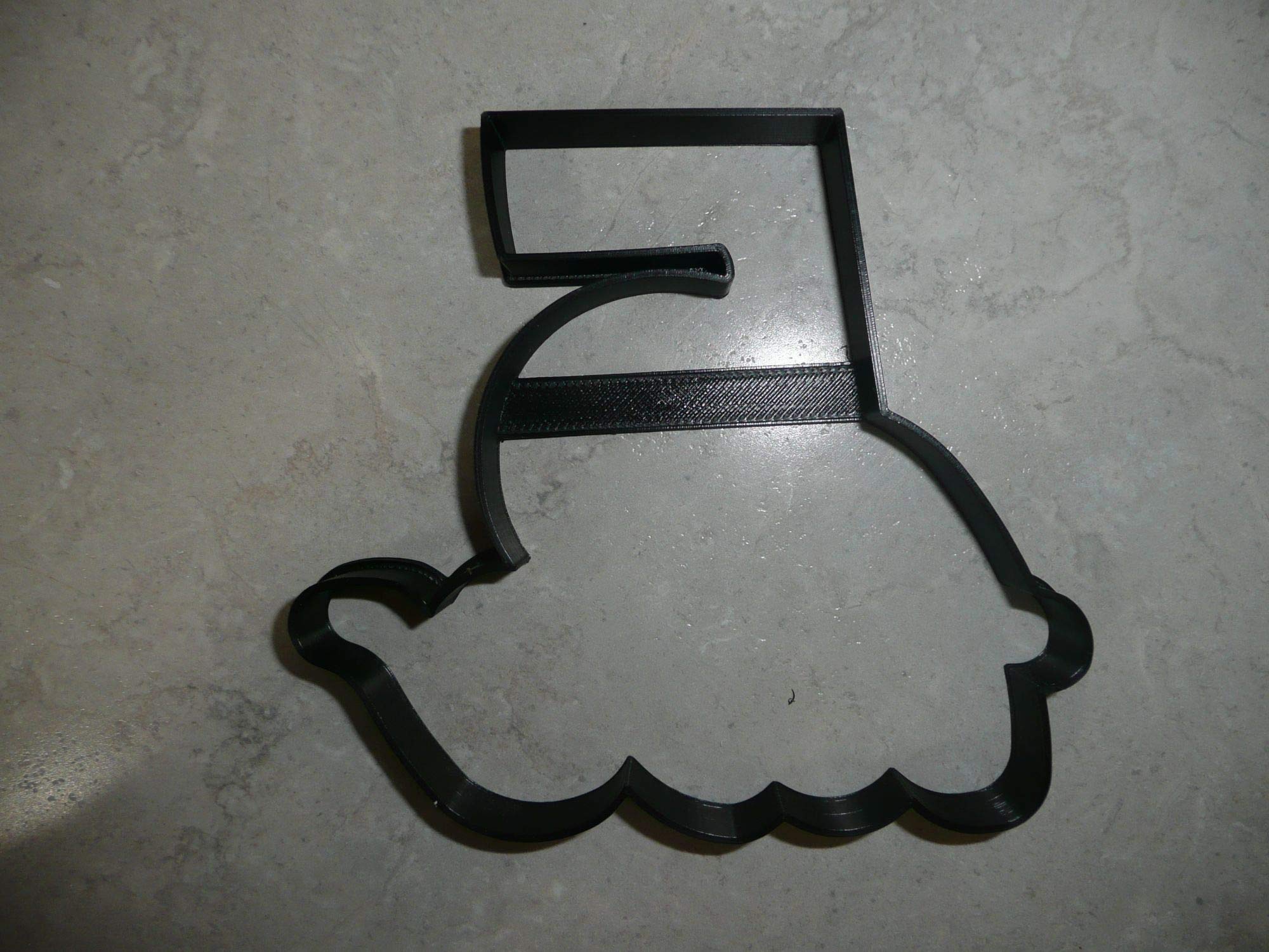 Fancy Number Five 5 With Word Outline Birthday Anniversary Cookie Cutter Made In Usa Pr3005