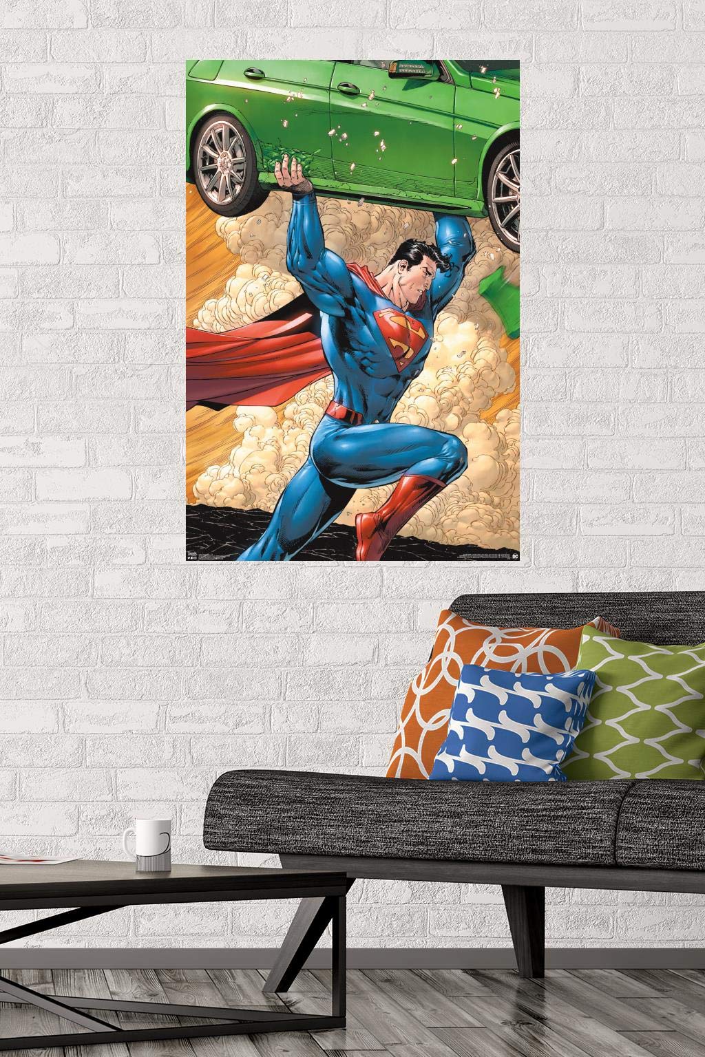 Trends International Dc Comics-Superman-Car Wall Poster, 22.375 In X 34 In, Premium Unframed Version