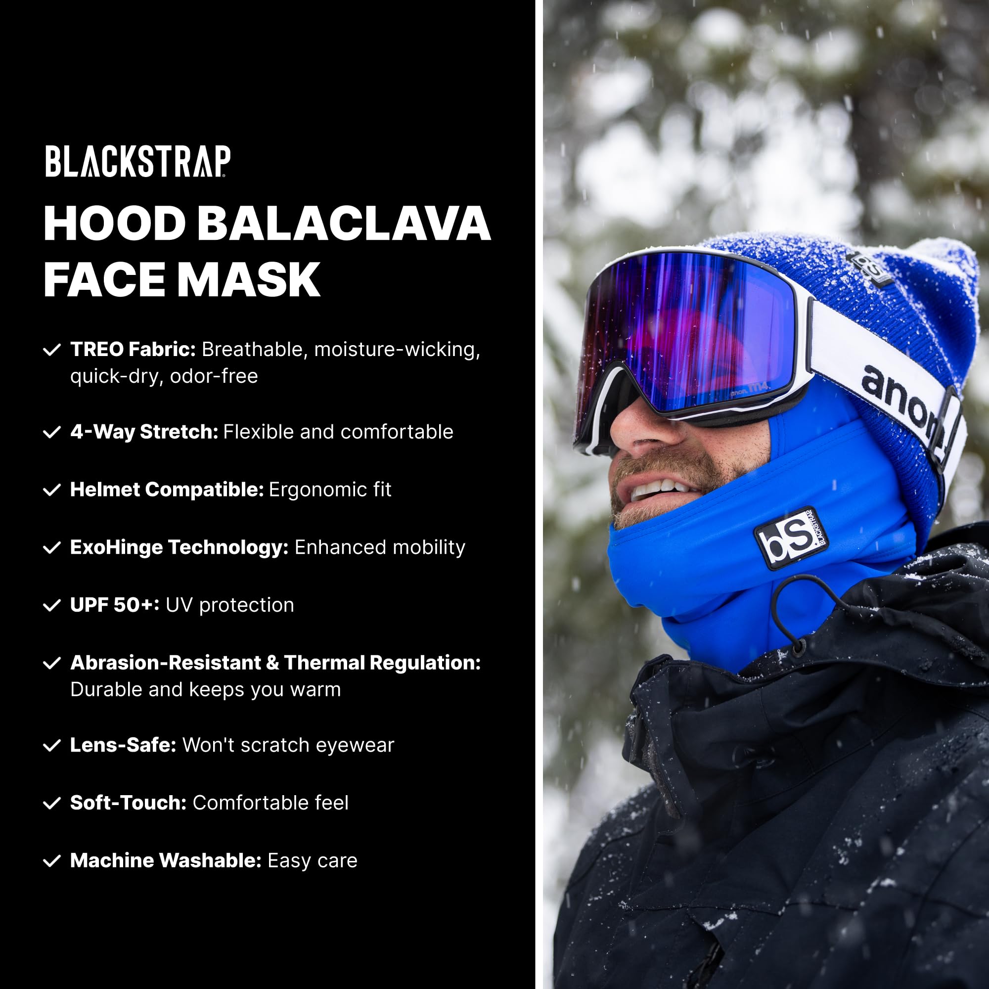 Blackstrap Hood Balaclava Face Mask, Dual Layer Cold Weather Headwear For Men And Women (Space Nebula)