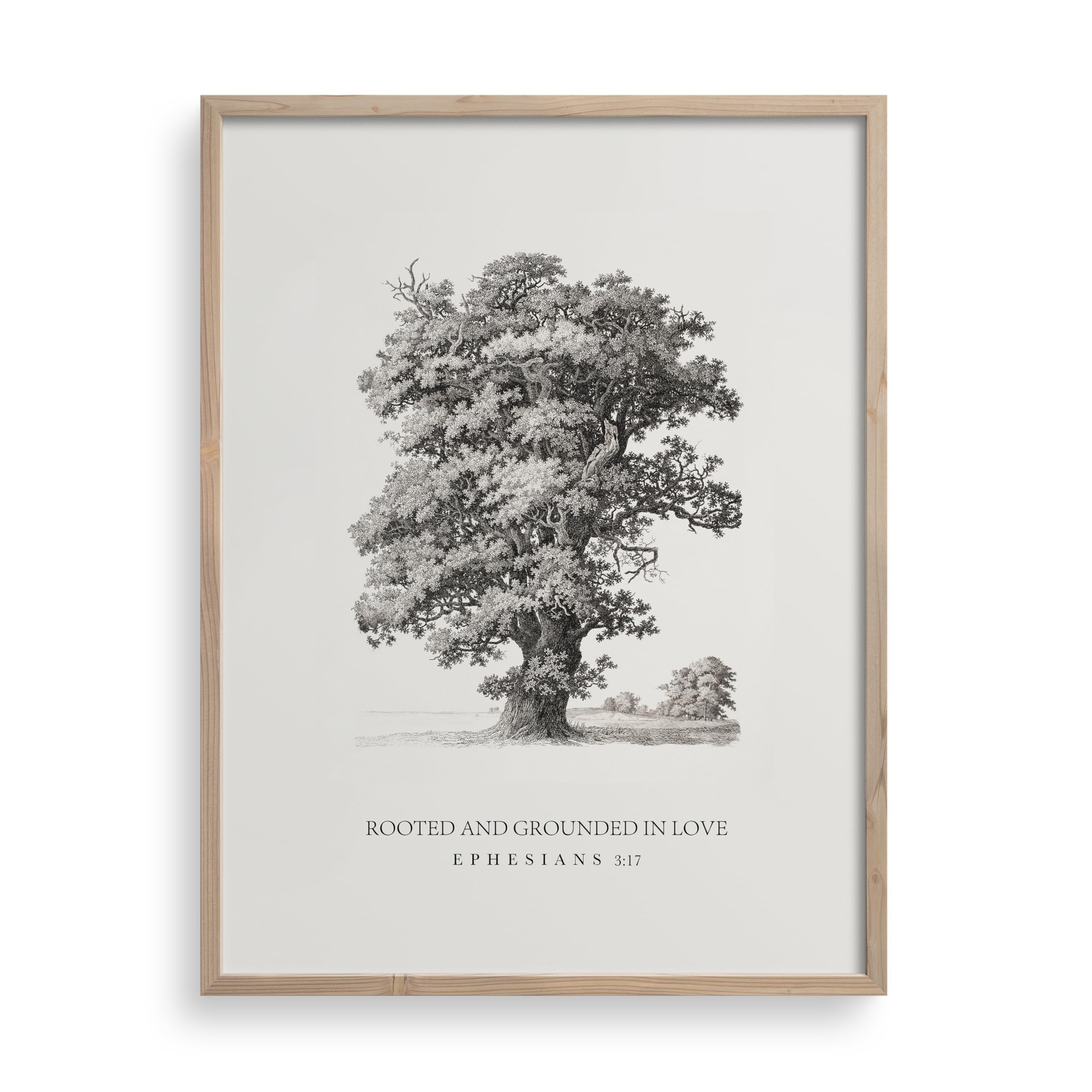 Twodays Christian Wall Art, Rooted And Grounded In Love Bible Verses Room Decor, Large Scripture Painting, Ephesians 3:17 Religi