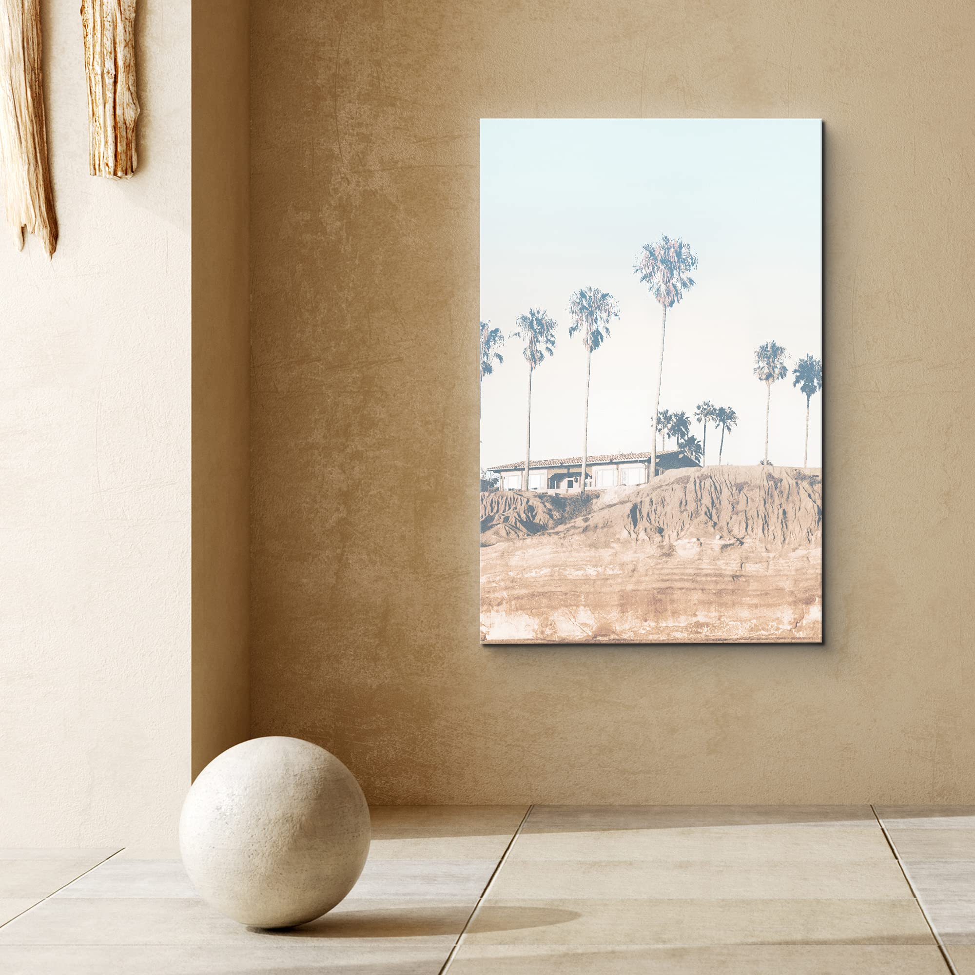 Signford Canvas Print Wall Art Mid-Century Modern Home In Palm Springs Nature Wilderness Photography Modern Art Rustic Landscape