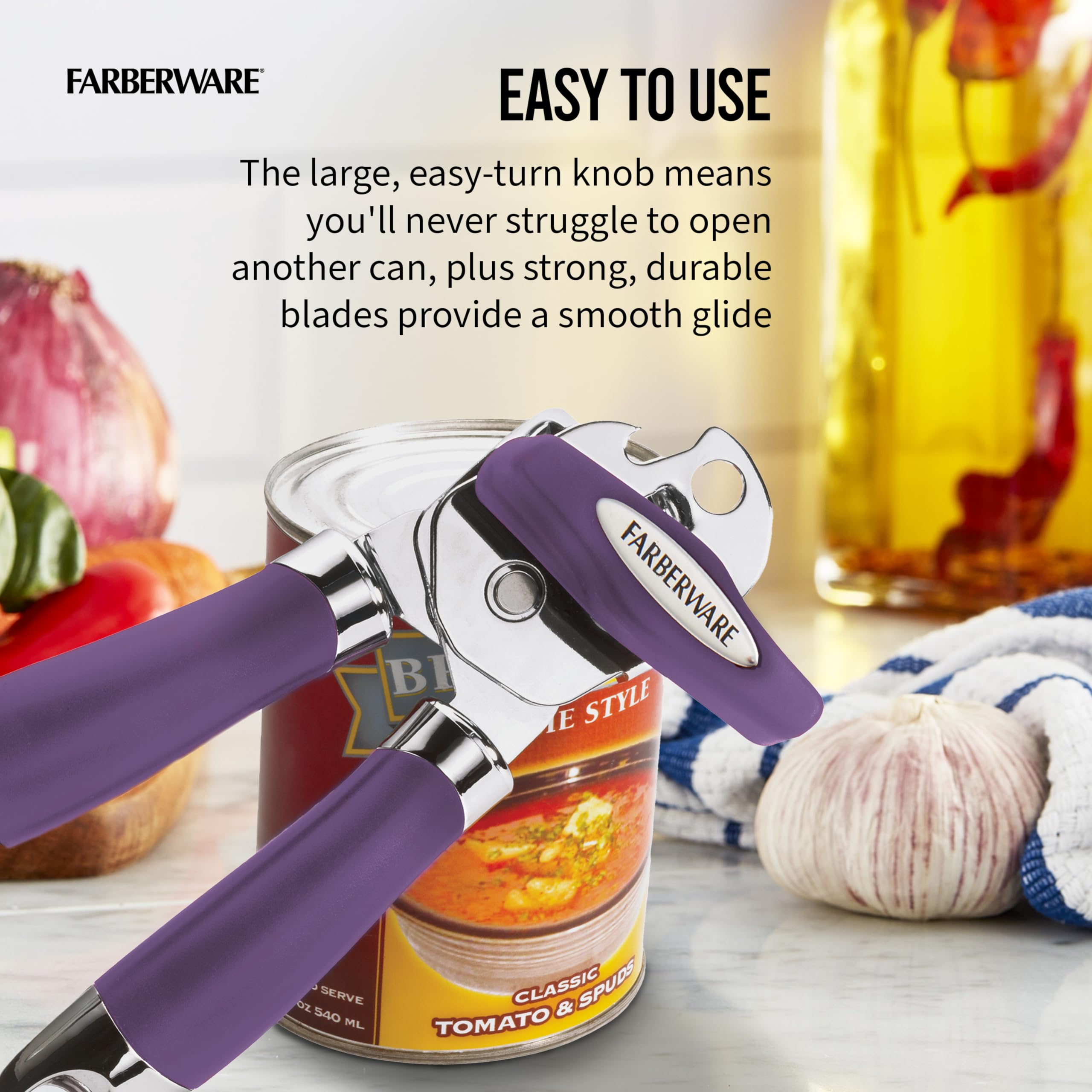 Farberware Pro 2 Can Opener, Jewel Purple, One Size