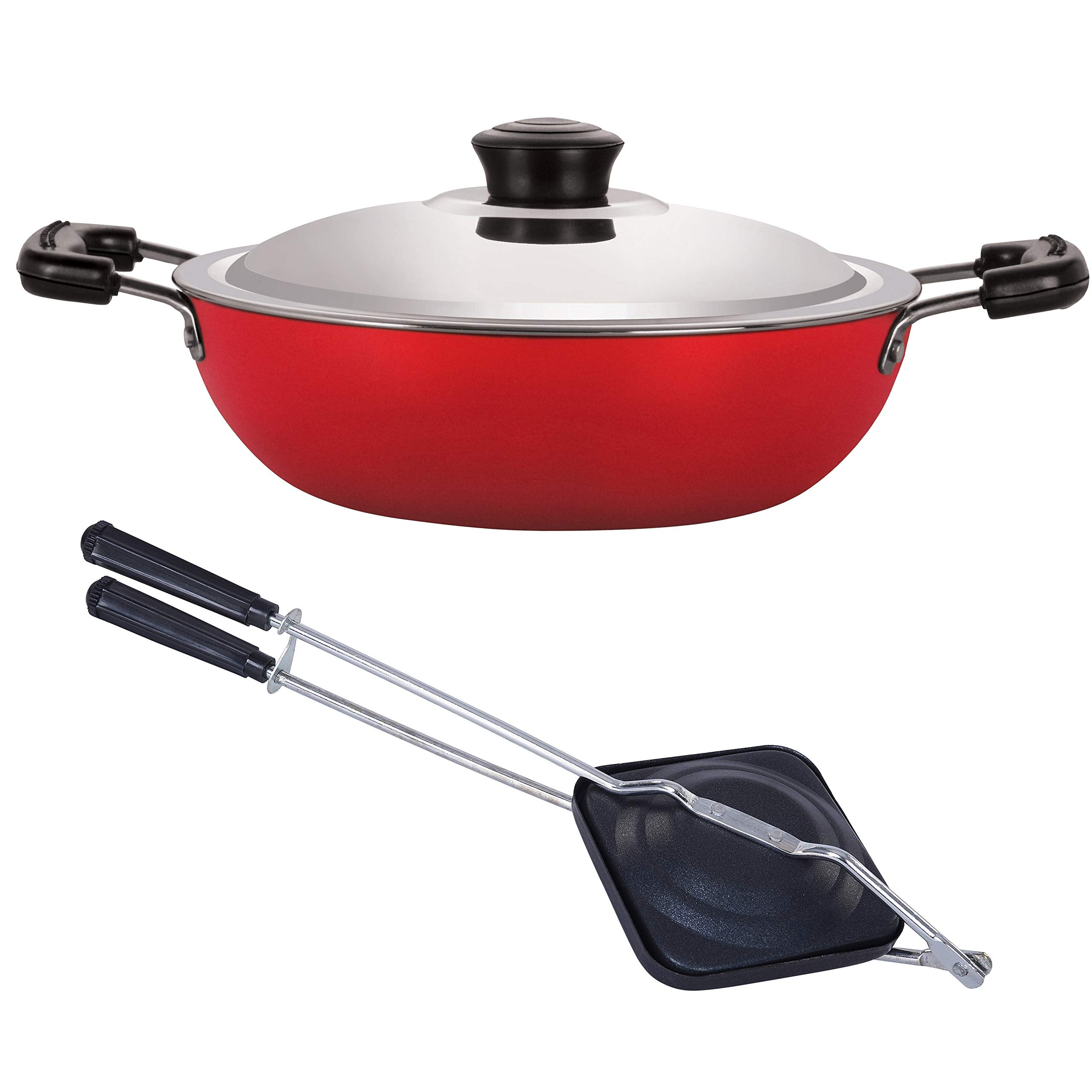 Nirlon NonStick Aluminium Gas Compatible Cookware Utencils Item Set, 2 Piece Set
