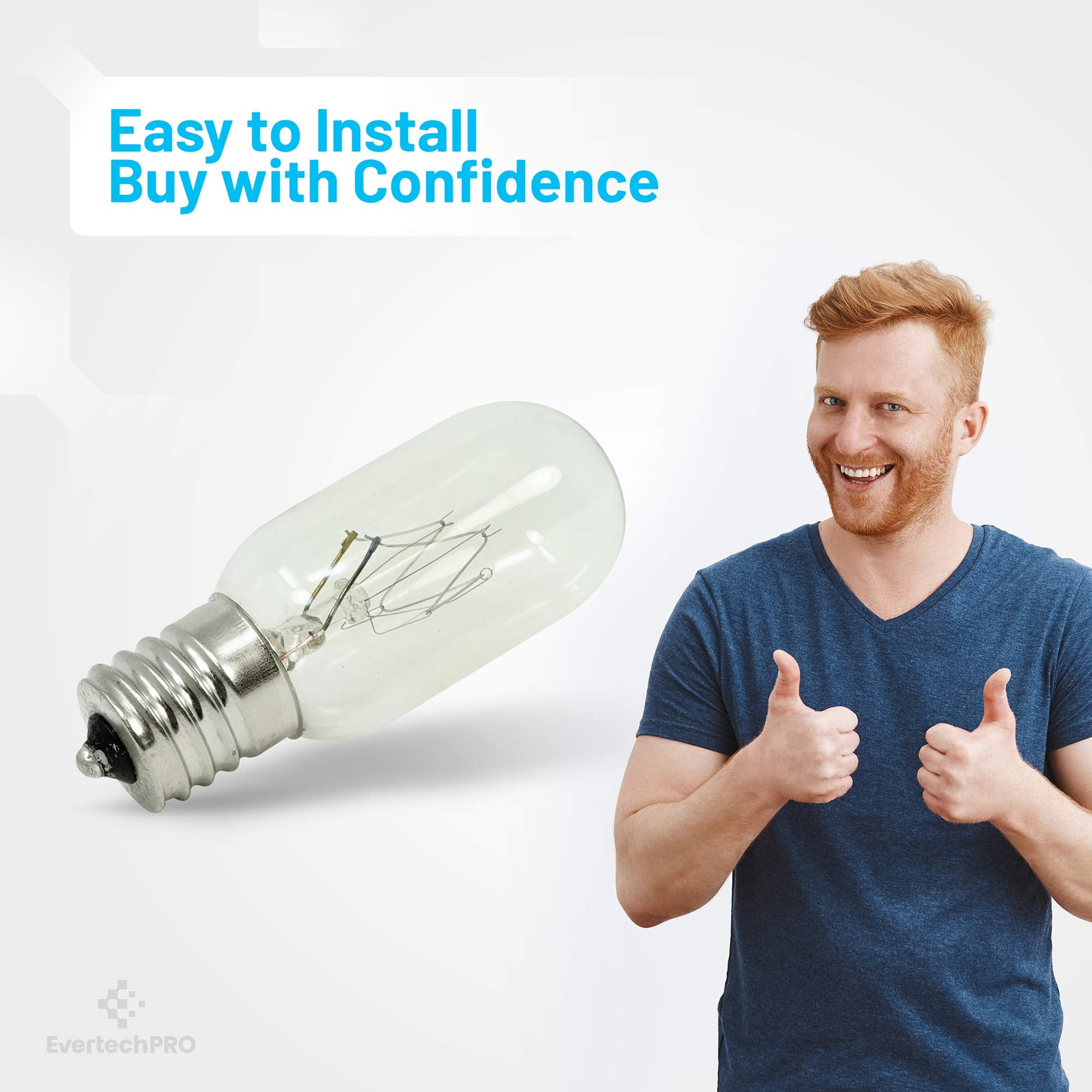 Evertechpro 5304464090 Lamp Replacement For Frigidaire Microwave 5304461116 1381117 Ah1993457 Ea1993457 Ps1993457