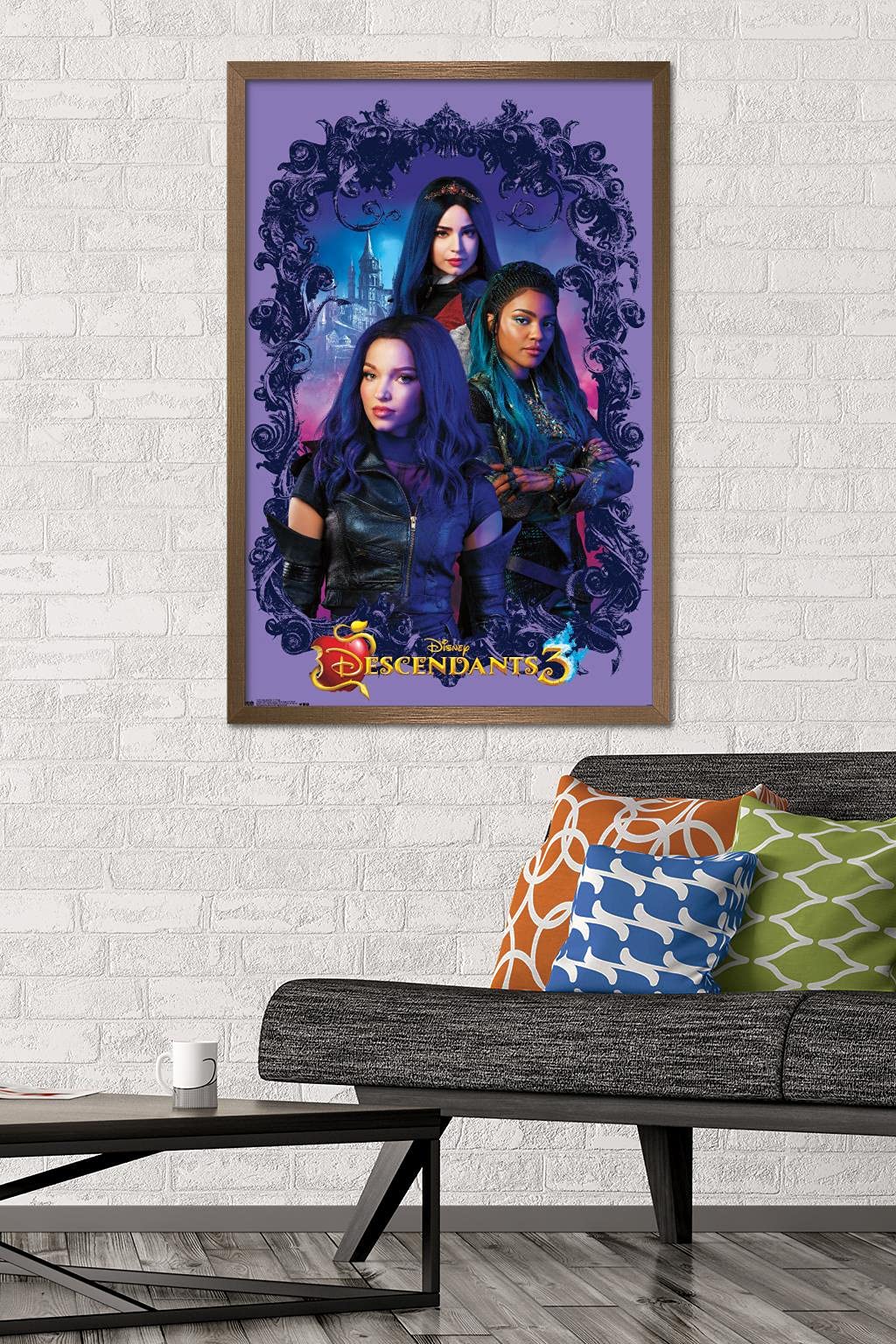 Trends International Disney Descendants 3 - Group Wall Poster, 22.375'' X 34'', Bronze Framed Version