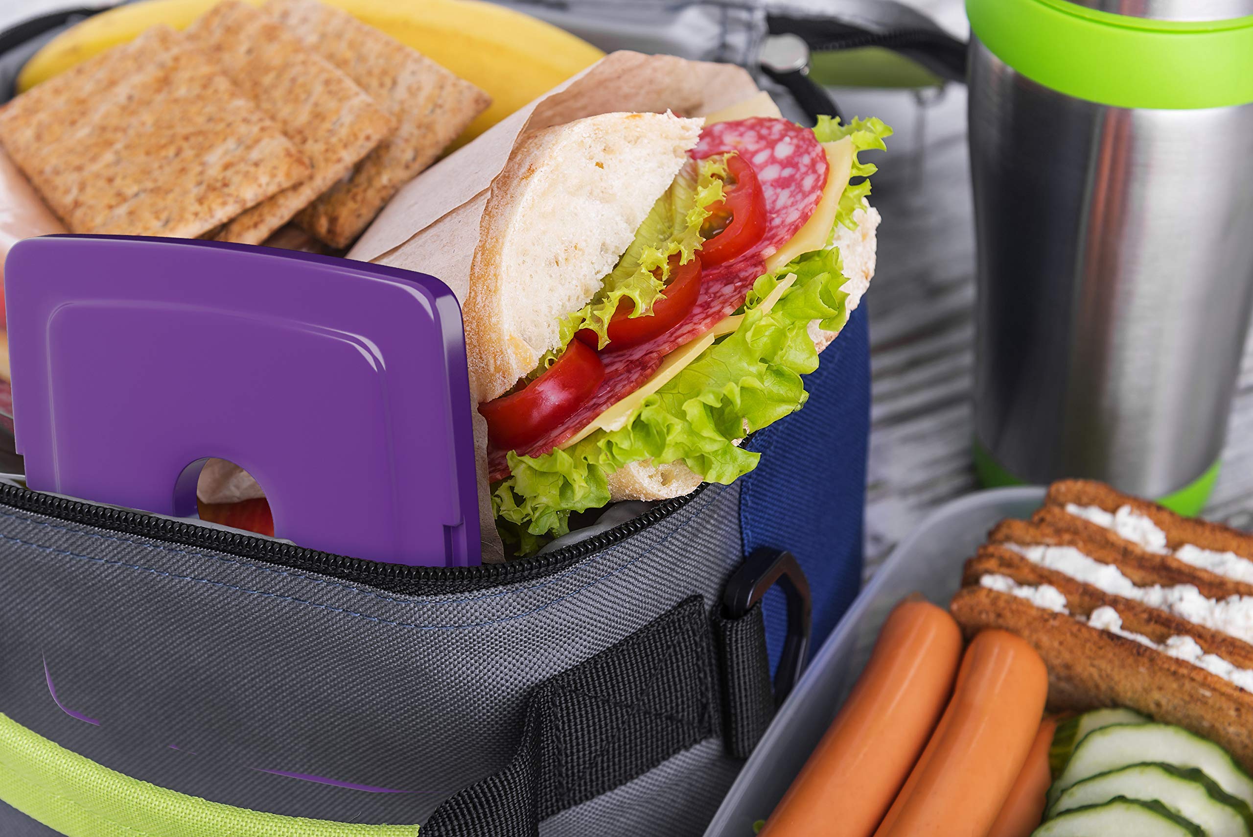 Healthy Packers Ice Packs for Lunch Bags - Freezer Packs - Original Cool Pack | Slim & Long-Lasting Reusable Ice Pack for Lunch Box and Cooler Bag (Set of 5)