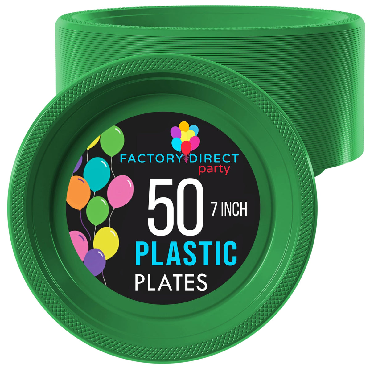 Exquisite Green Plastic Plates For Party 7 Green Disposable Plates For Party Supplies 50 Pcs Disposable Dinner Plate Heavy Dut