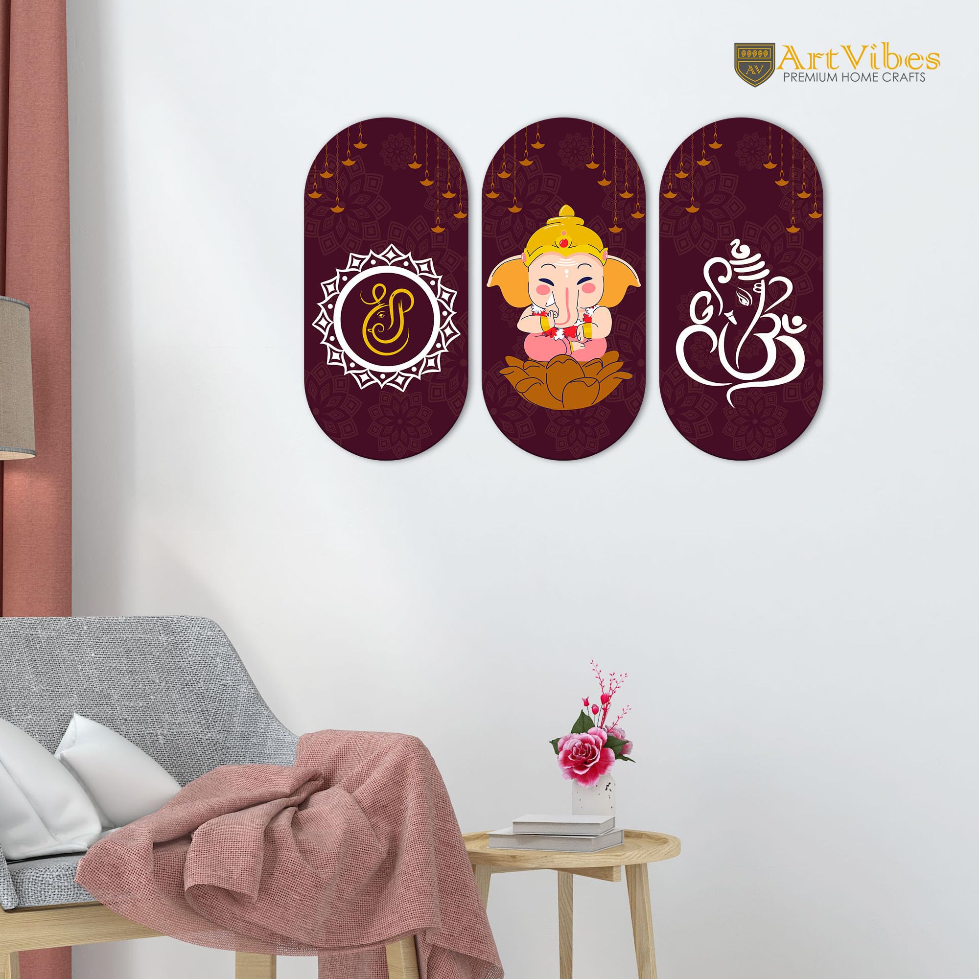 Artvibes Beautiful and Creative Art Printed Wooden Wall Hanger for Home | Office | Living Room | Gift | Modern Decoration Items