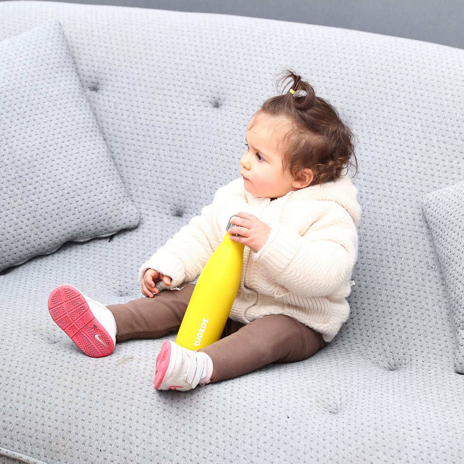 Bjpkpk Insulated Water Bottles -17Oz/500Ml -Stainless Steel Water Bottles, Sports Water Bottles Keep Cold For 24 Hours And Hot F