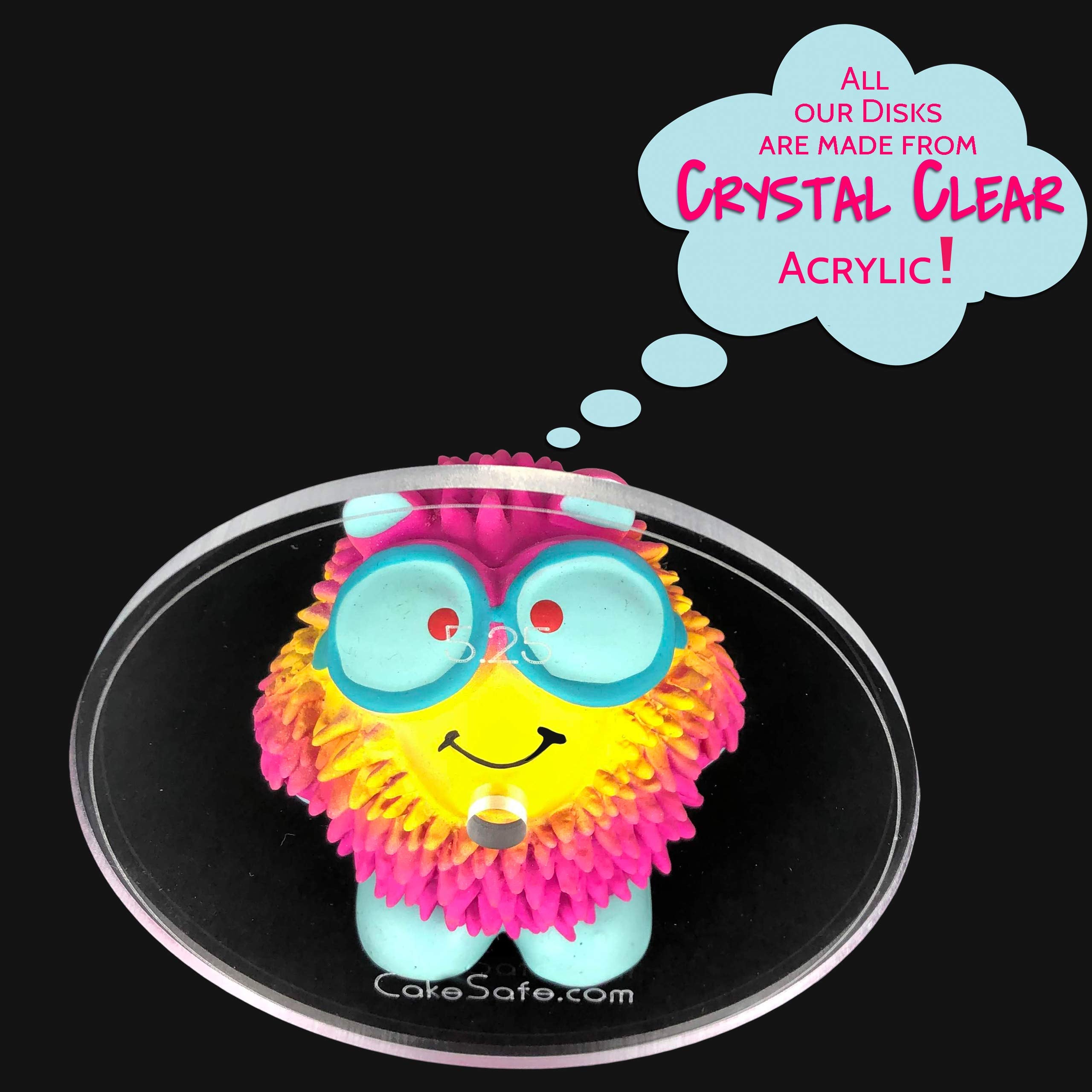 Cakesafe Bare Necessities Cake Decorating Acrylic Disk Kit - 3 Sets -Round 4.5   , 6.5    And 8.5    Disk Sets (2 Disks Per Size