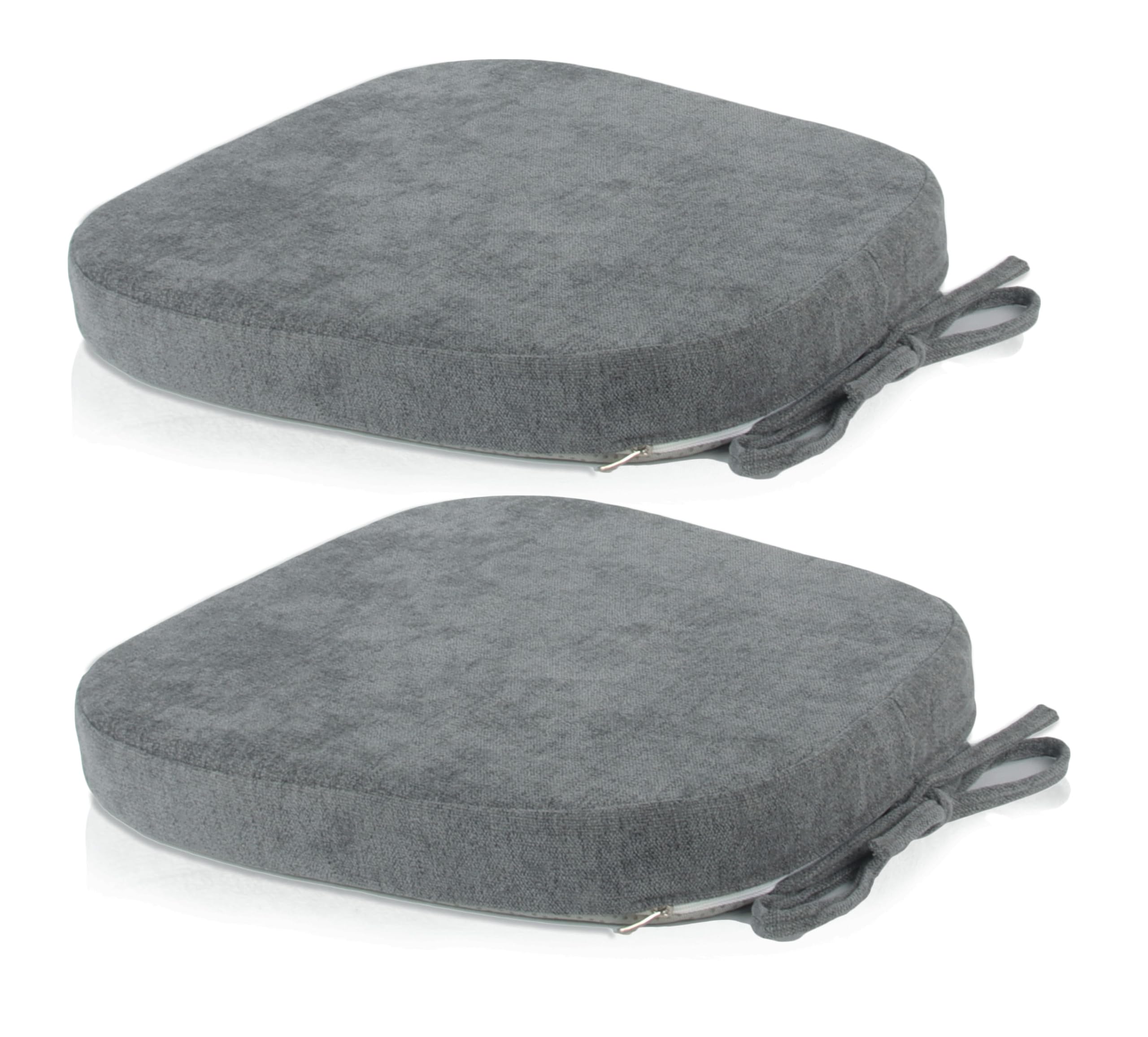 Loveboat Metal Chair Cushions, 14X14 Inches Metal Dining Chair Pads With Ties For Tolix Style Metal Chairs 2 Pack Dark Grey