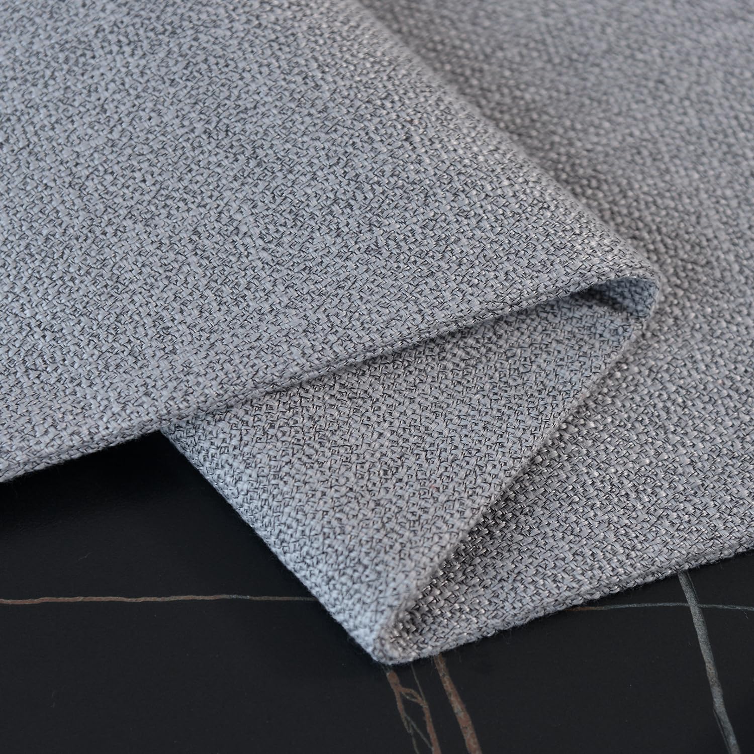 4 Piece 12 X 18 Inch Soft Faux Linen Place Mats Heat Resistant Dining Table Place Mats Cloth Kitchen Table Mats 12X18 Grey