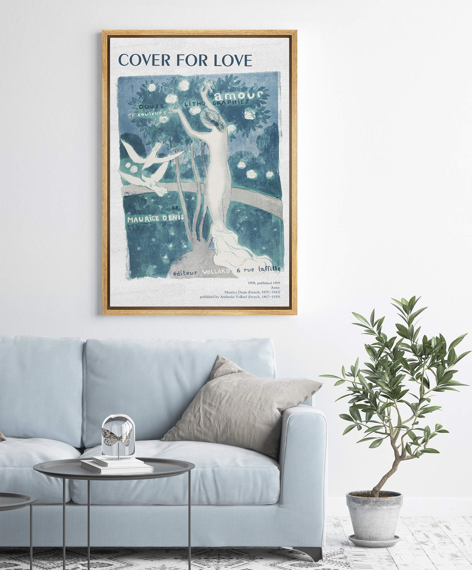 Idea4Wall Framed Canvas Print Wall Art Cover For Love Master Artist Maurice Denis Nature Wilderness Oil Painting Impressionism T