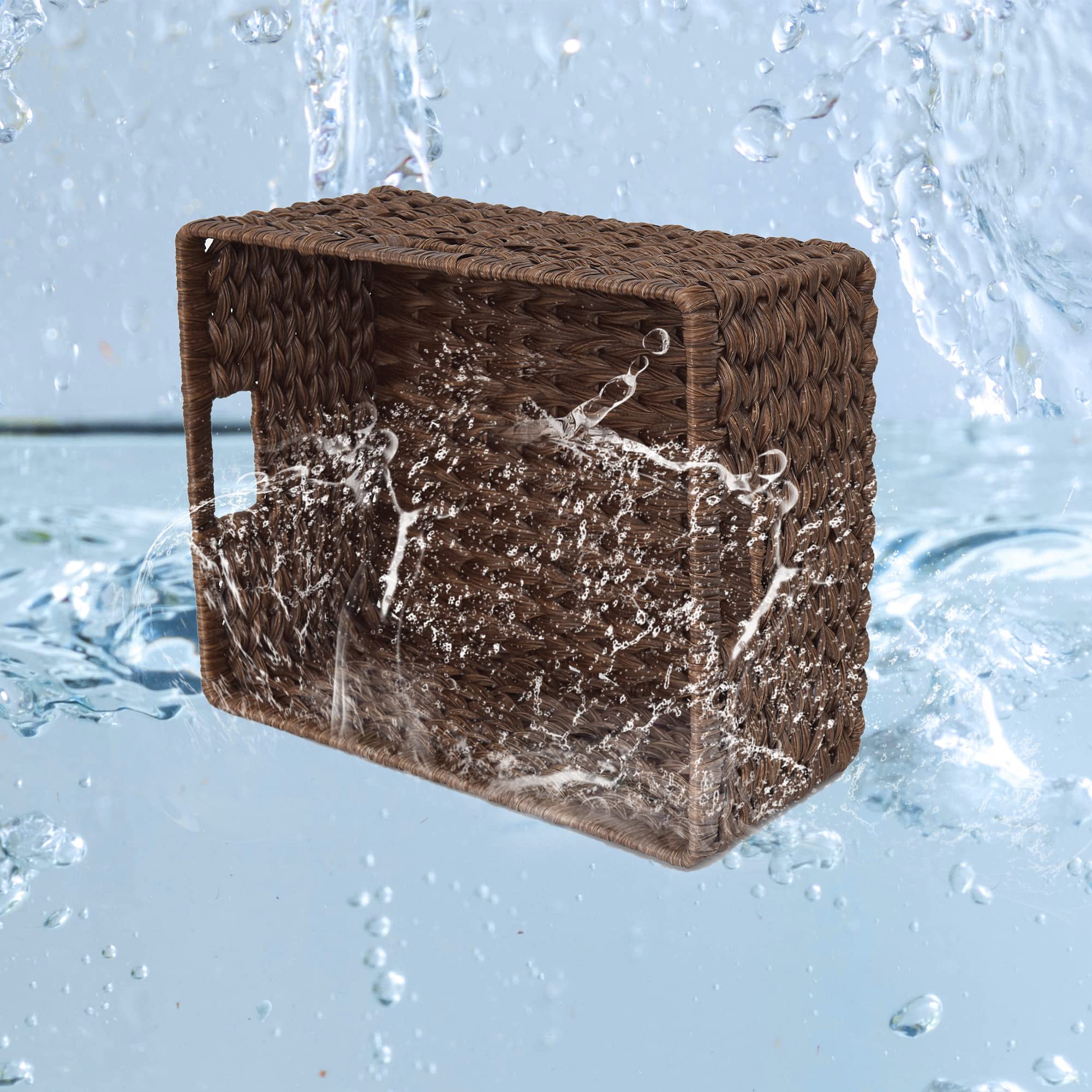 Granny Says Large Wicker Basket, Decorative Woven Basket For Storage, Waterproof Storage Basket Organizer, Wicker Storage Basket