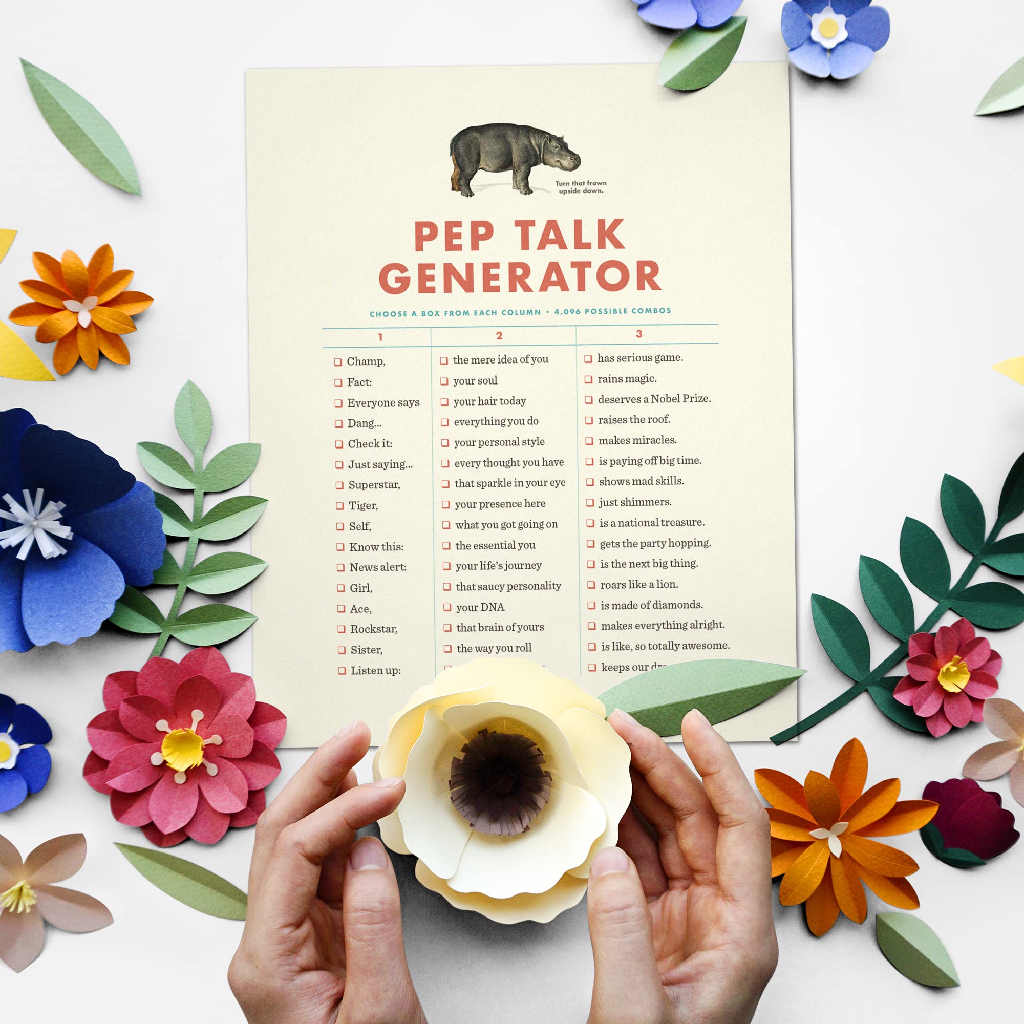 Raccoon Society Pep Talk Inspirational Wall Art Print - 8X10 Funny Motivational Sentence Generator Gift - Ready To Frame - Fun F