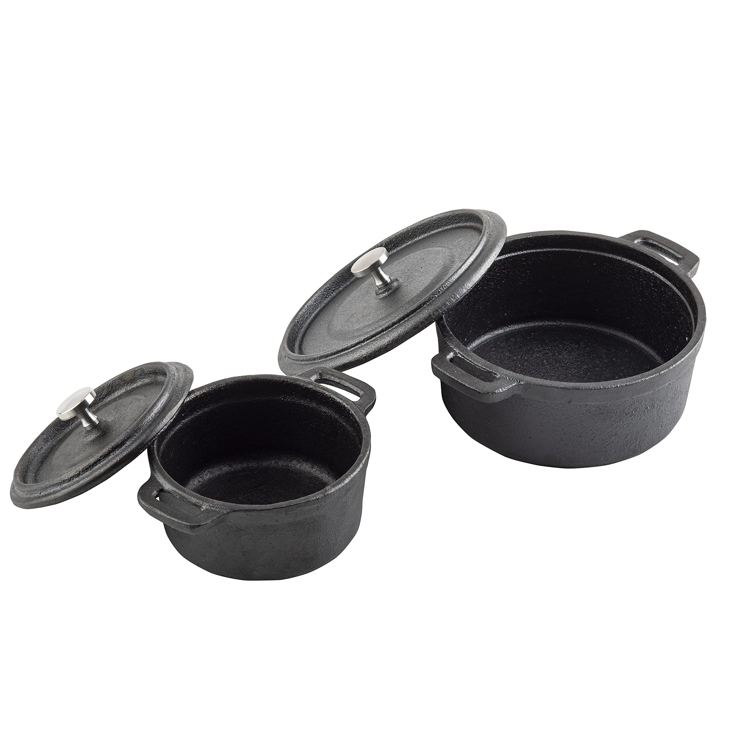 Tablecraft 16 Oz Cocotte With Lid, Cast Iron & Stainless Steel Knob