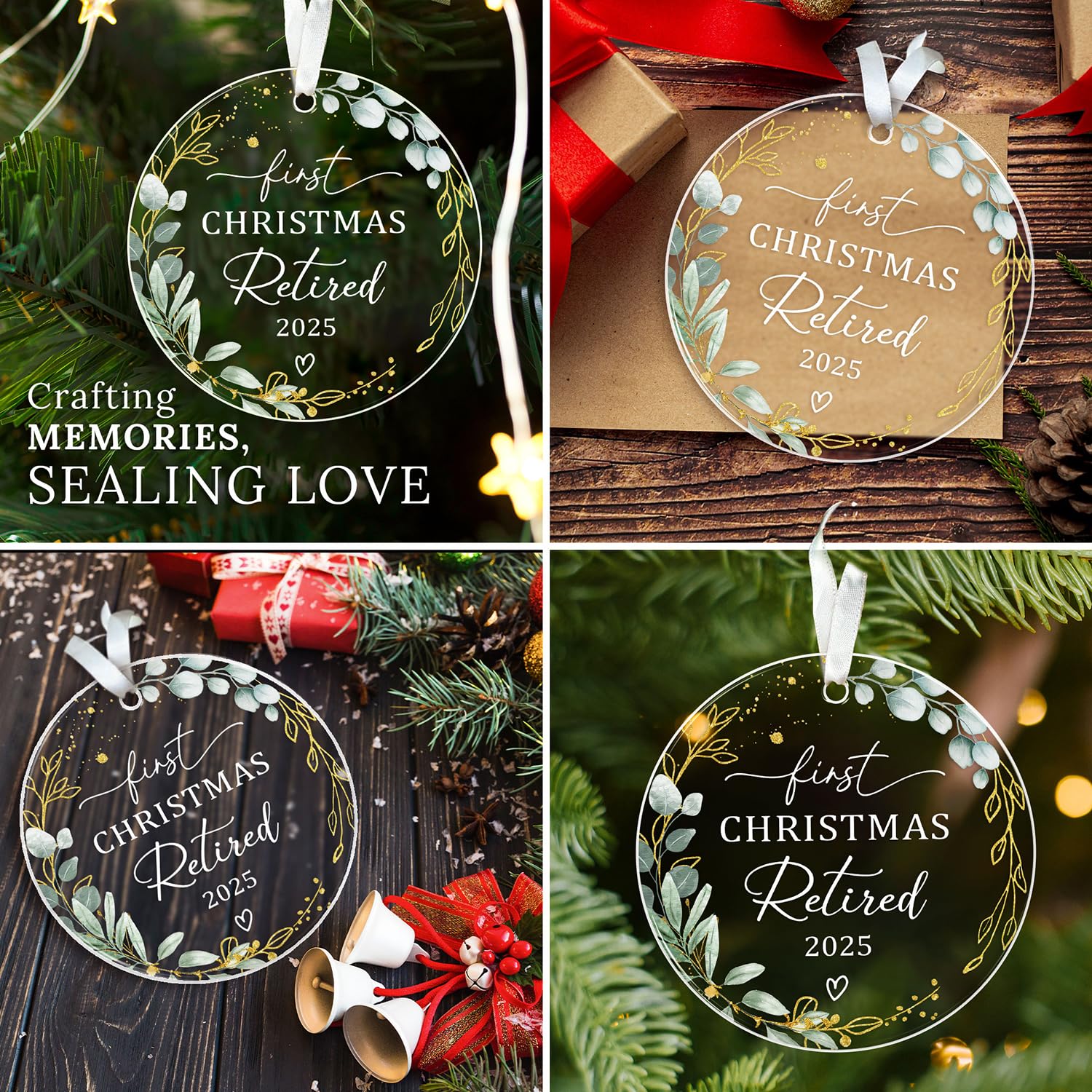 HEXMOZ Retirement Gifts for Women, Men 2025 - First Christmas Retired Ornament 2025 - Retired Gift for Coworker, Boss, Employee,