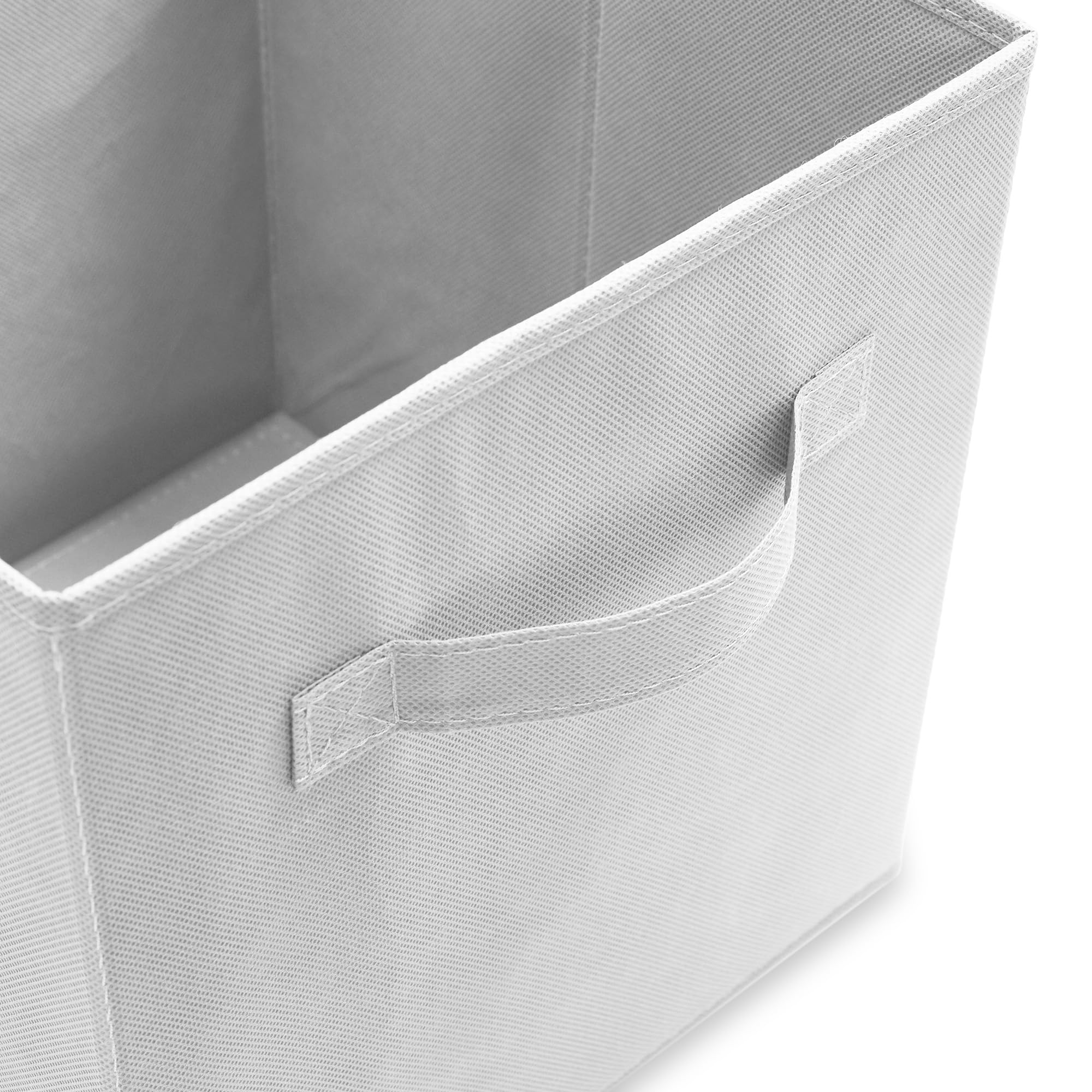 Casafield Set Of 6 Collapsible Fabric Cube Storage Bins, White - 11'' Foldable Cloth Baskets For Shelves, Cubby Organizers & Mor