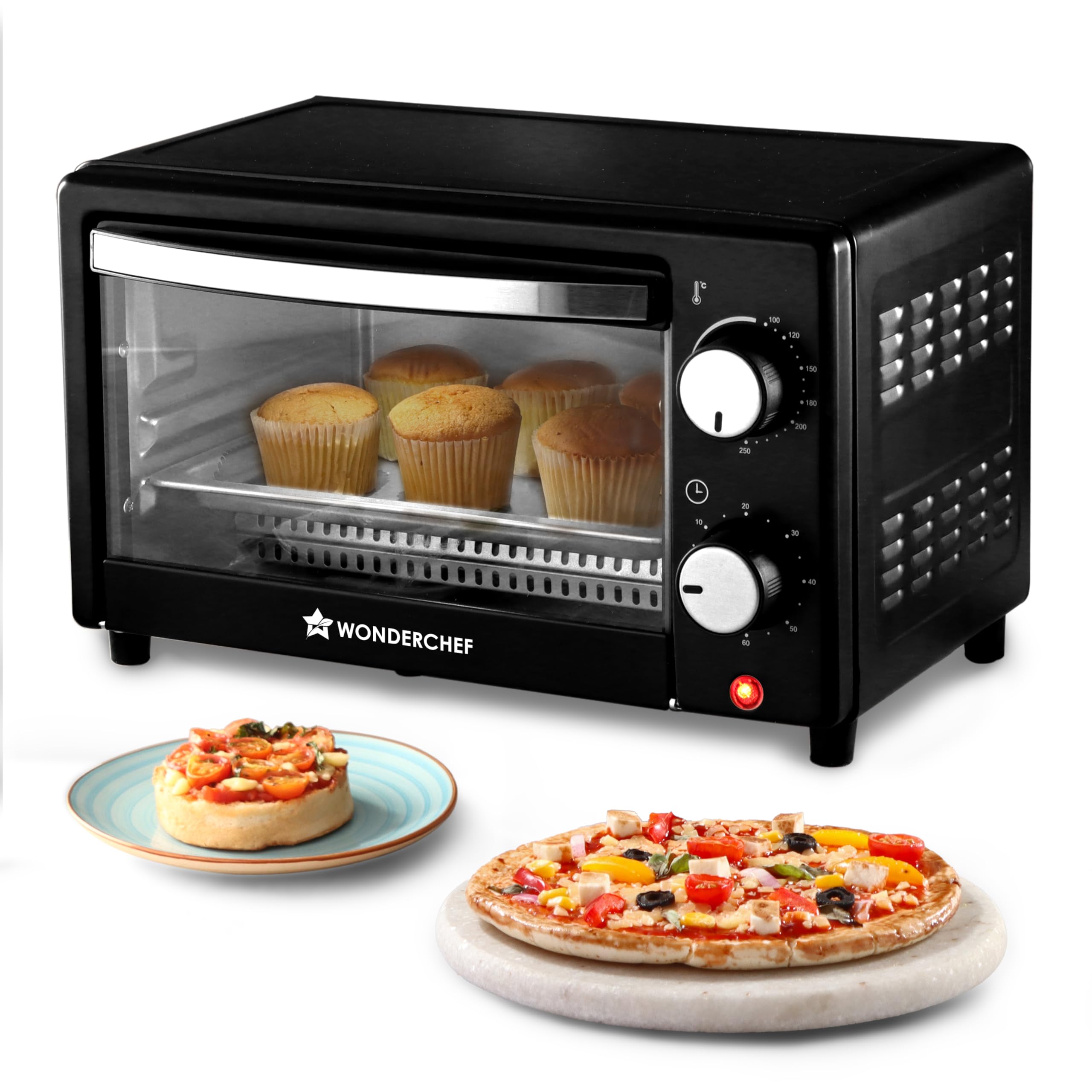 Wonderchef Oven Toaster Griller (Otg) 10 L | Bake, Grill, Roast | Auto-Shut Off | Heat-Resistant Tempered Glass | Customised Tim