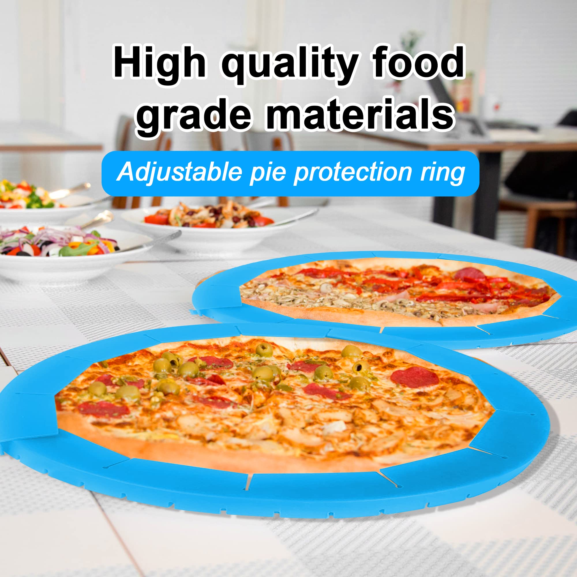 Quwolace Adjustable Silicone Pie Crust Shield, Pie Bpa-Free Pie Crust Protector Cover Kitchen Tool For Baking Pie Pizza, Fit 8-1