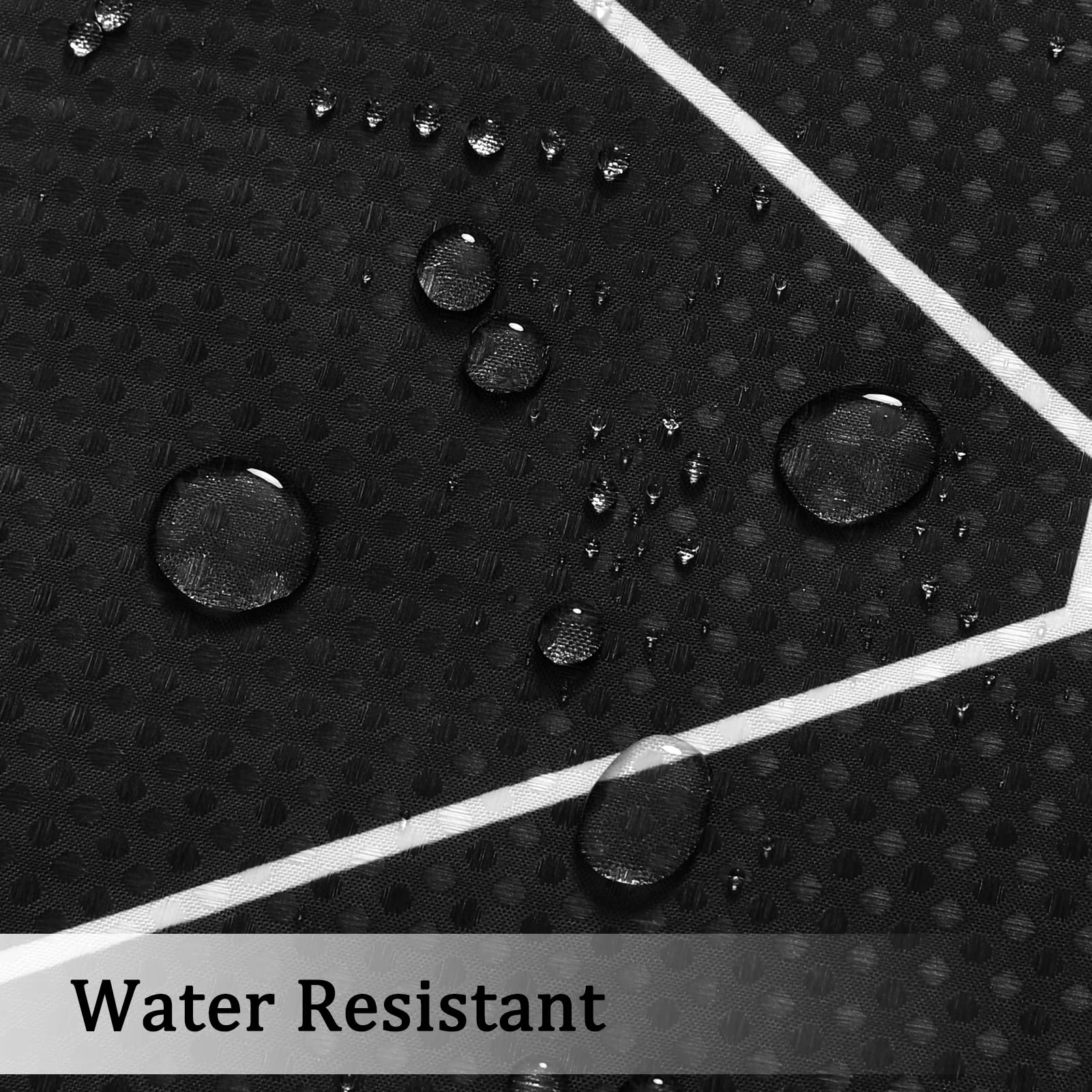 Black Geometric Shower Curtain W 54 X H 78, Waffle Weave Textured Ombre Shower Curtain For Bathroom, Black White Gradual Fabric