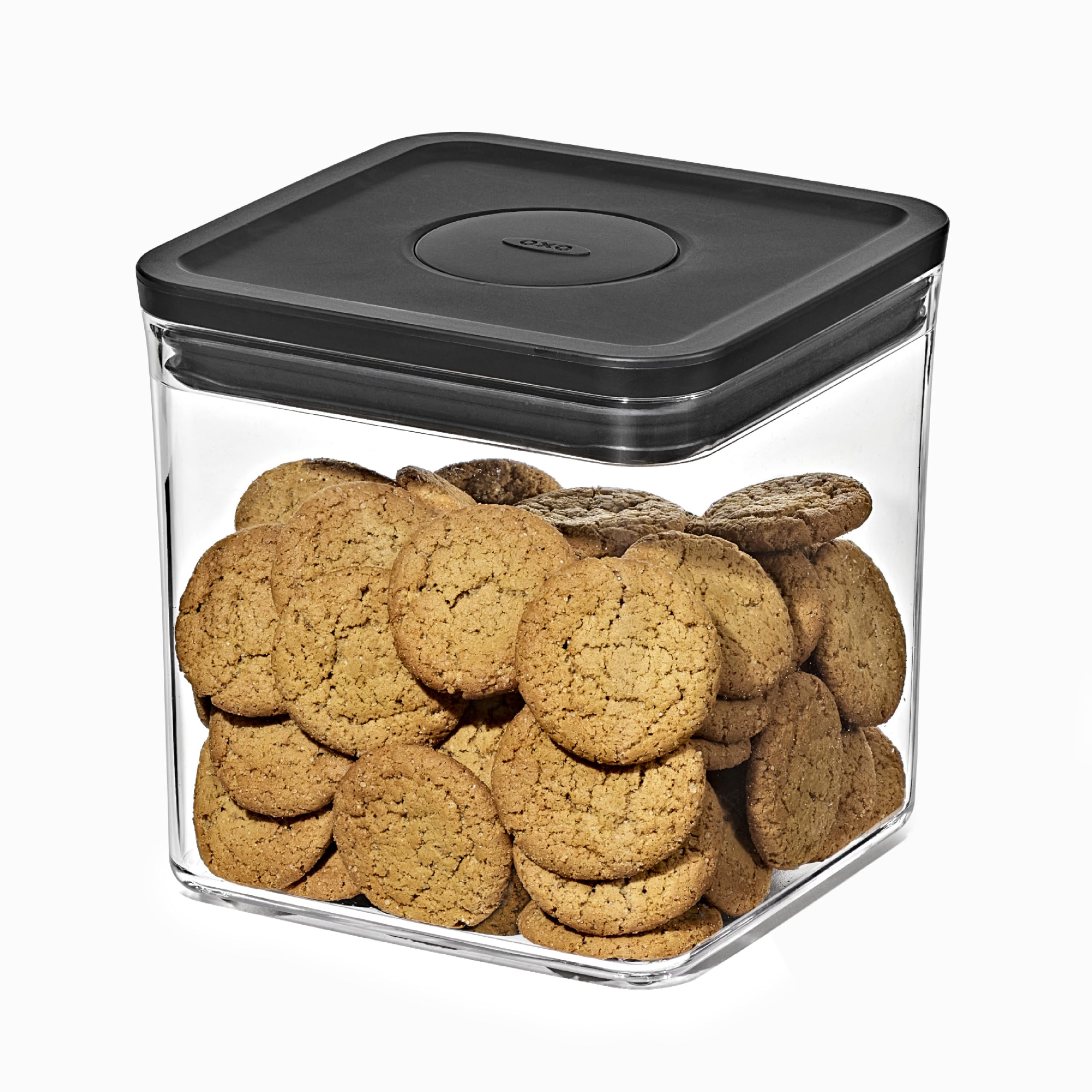 OXO Good Grips POP Container - Big Square Short - 2.8 Qt / 2.6 L - Matte Black, Organization and Storage Solution