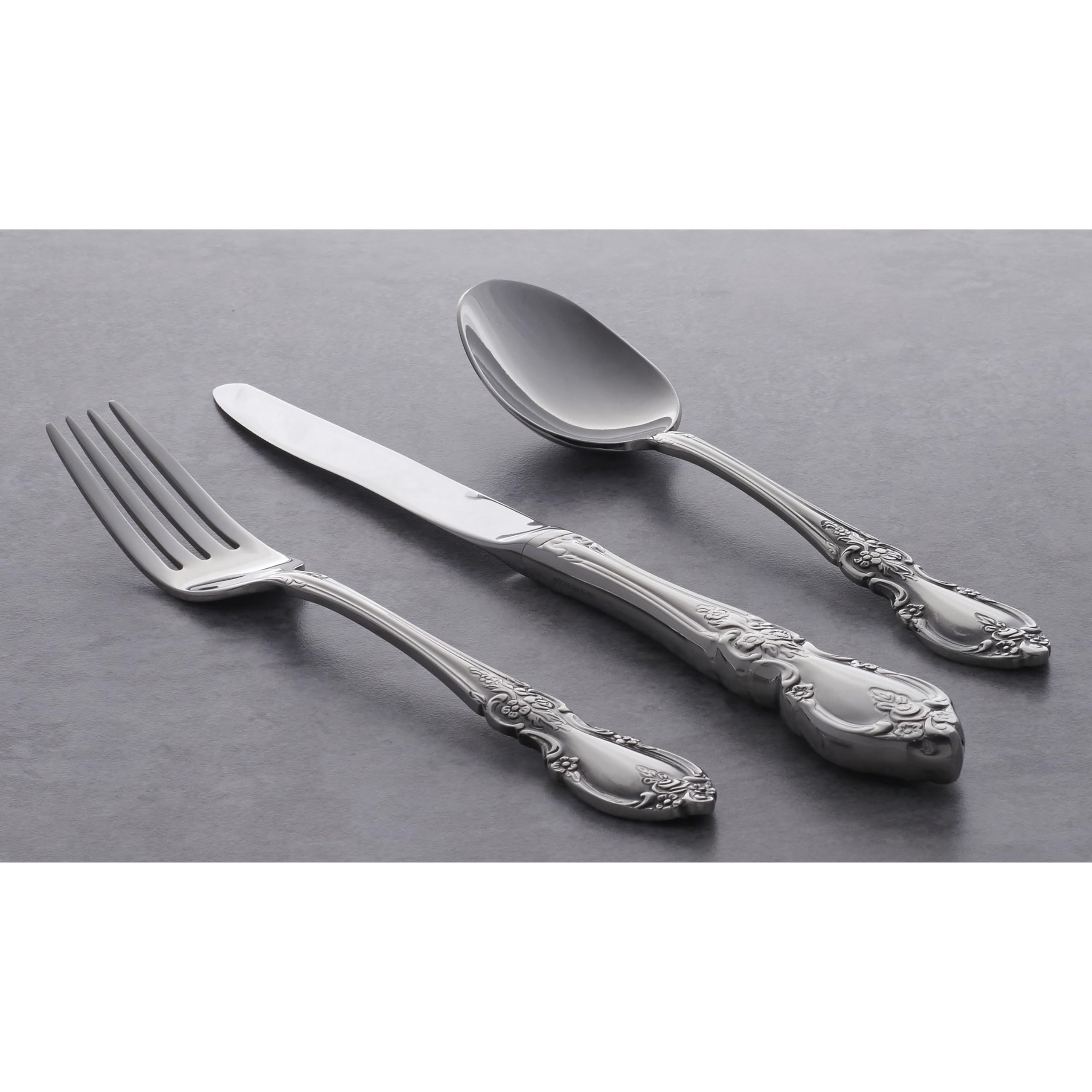 Oneida Louisiana 5-Piece Flatware Set, Service For 1,Silver