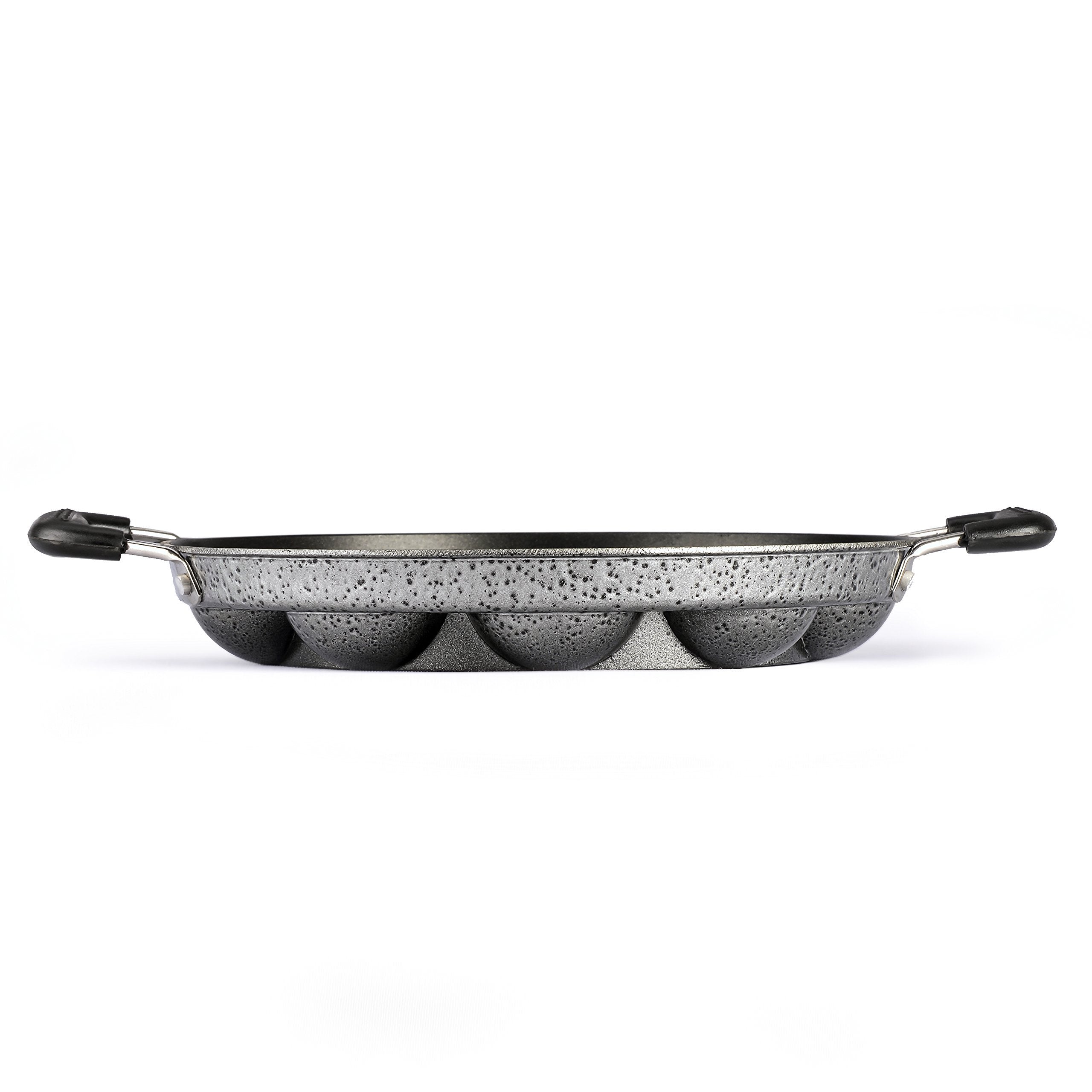 Sumeet 3Mm Nonstick Designer Appam Patra 12Pc With Handle And Lid