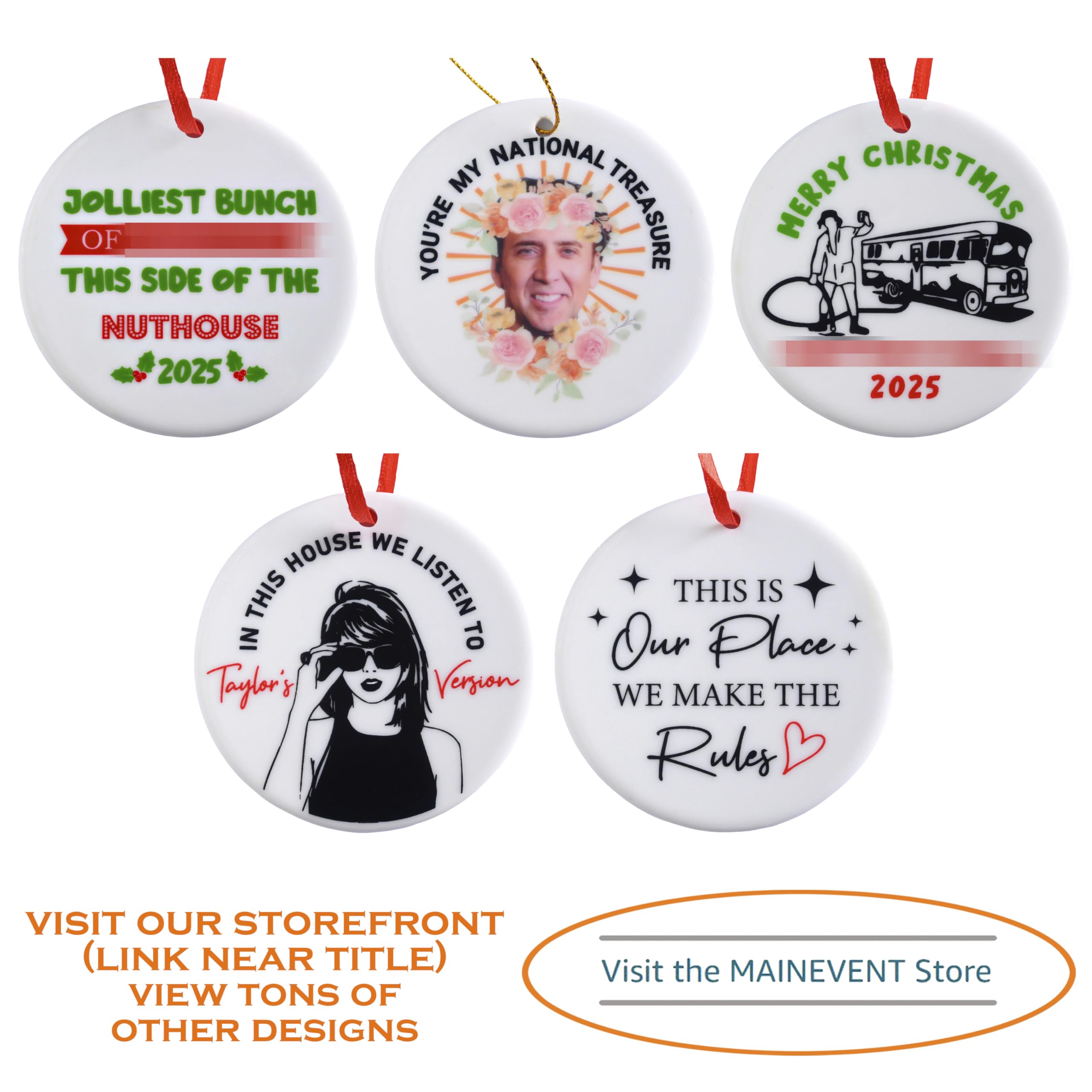 Jolliest Bunch of Assholes This Side of the Nuthouse Ornament 3 Inch, Funny Xmas Vacation Ornament, Xmas Vacation Christmas Orna