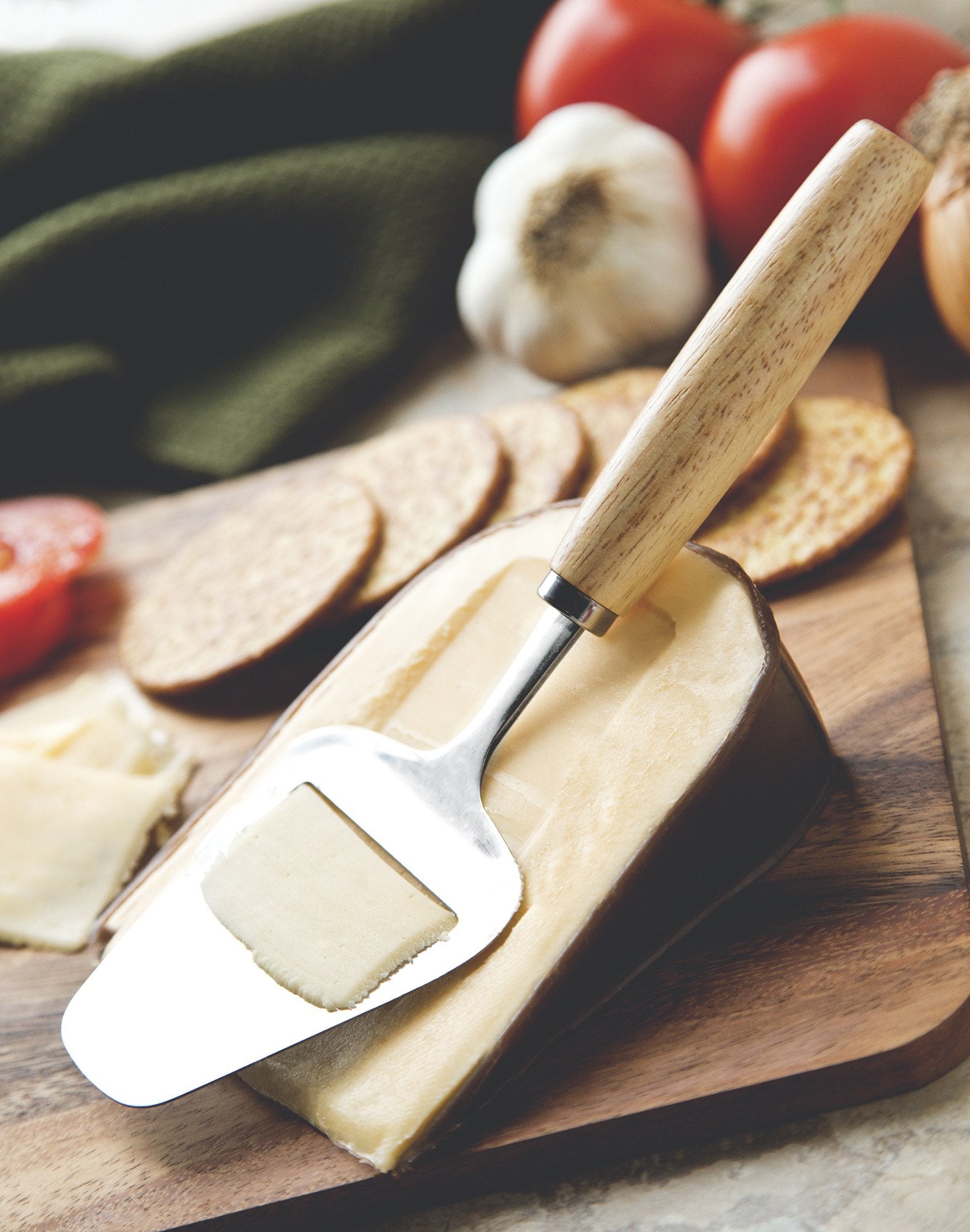 Fox Run Cheese Charcuterie Serving Tools, 8'' Wood Handle Plane
