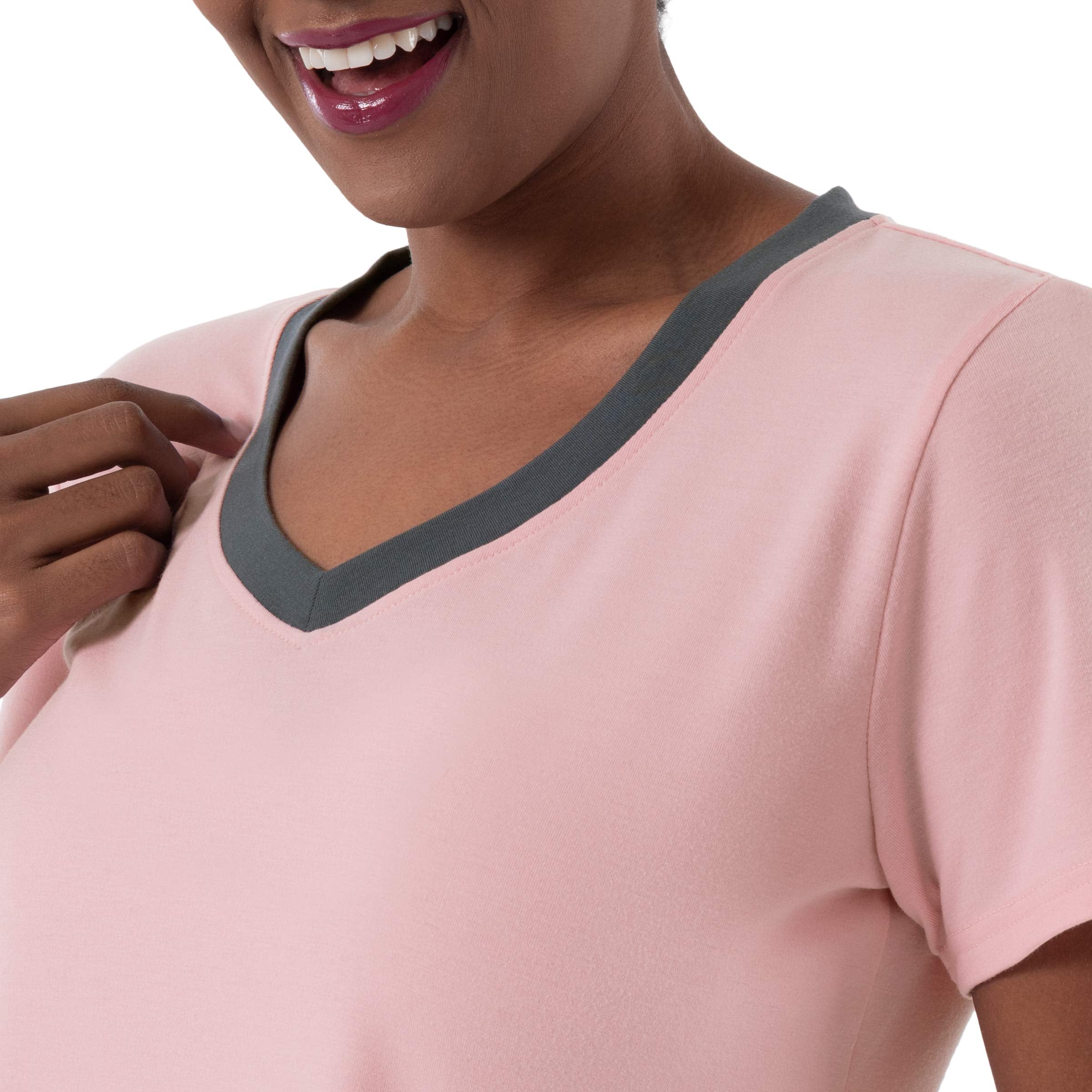 Fruit Of The Loom Womens Plus Size Short Sleeve Tee And Pant 2 Piece Sleep Pajama Set, Soft Pink, 3X